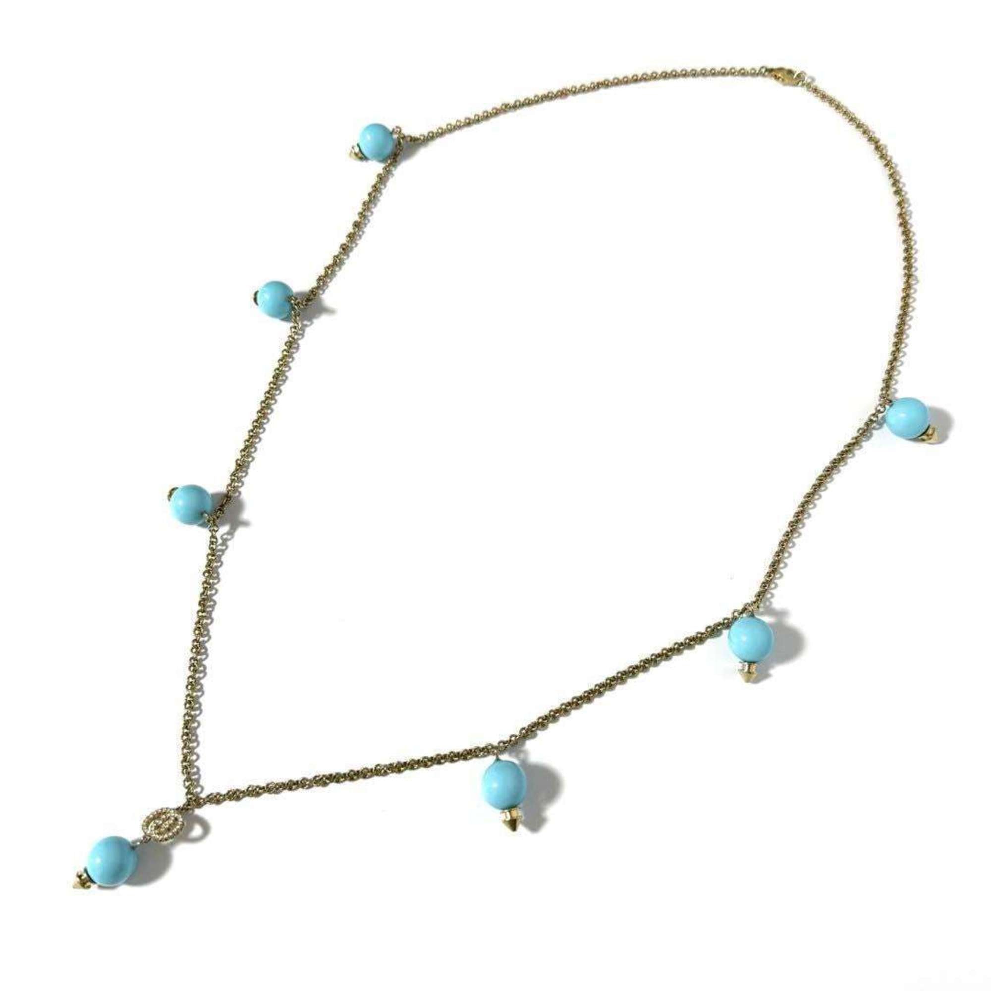 Pendant Necklace Metal and Plastic and Rhinestone