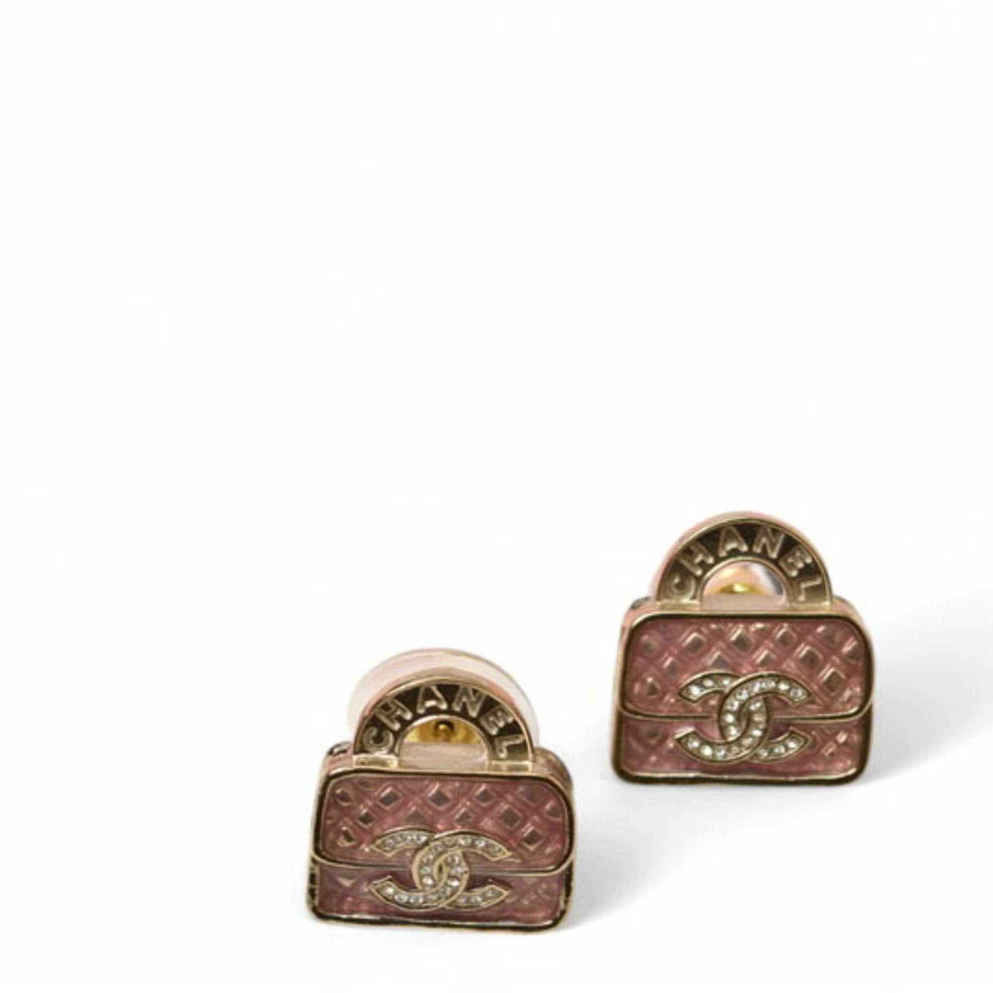 Rhinestone Earrings Gold and Rhinestone