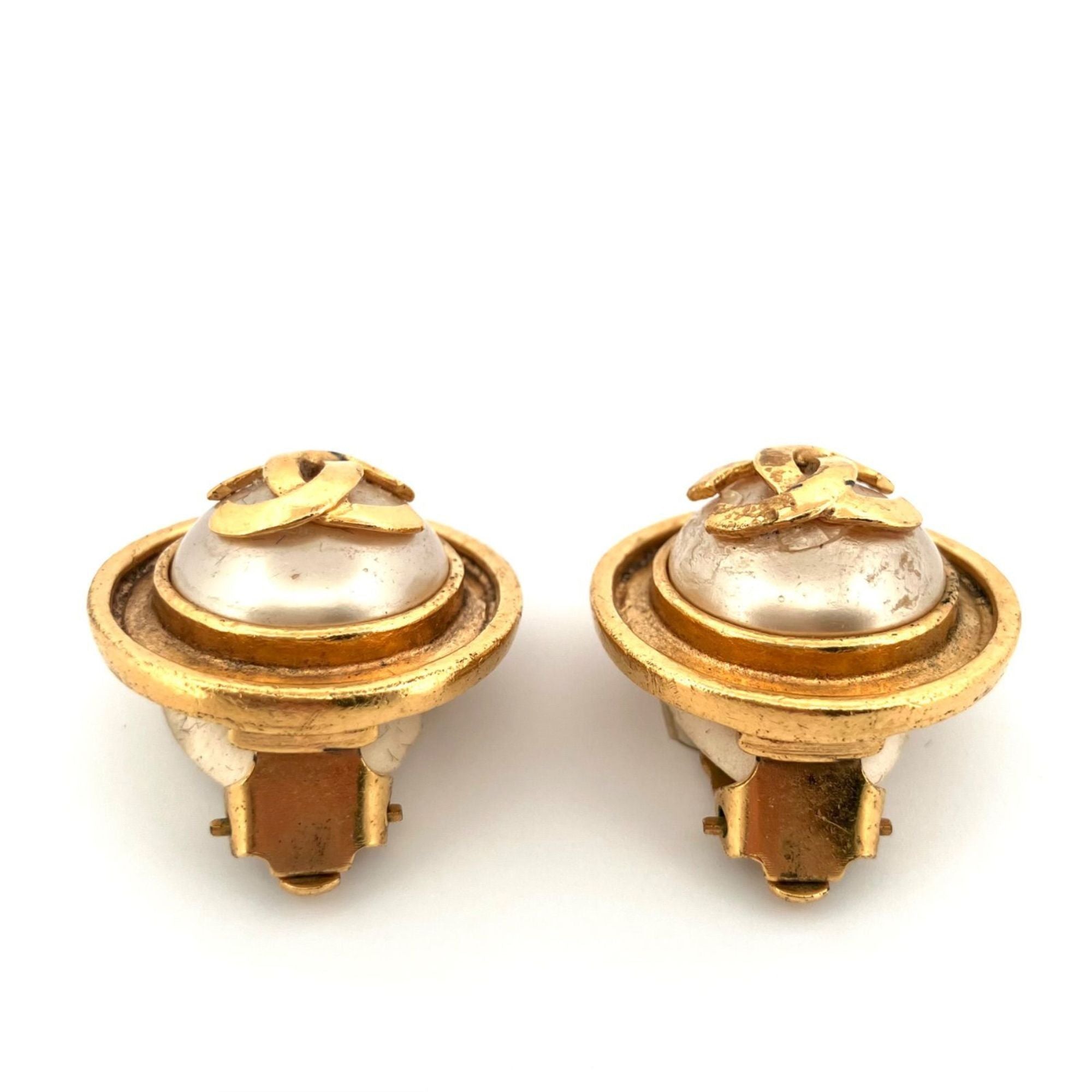 CC Logo Clip-On Earrings Metal