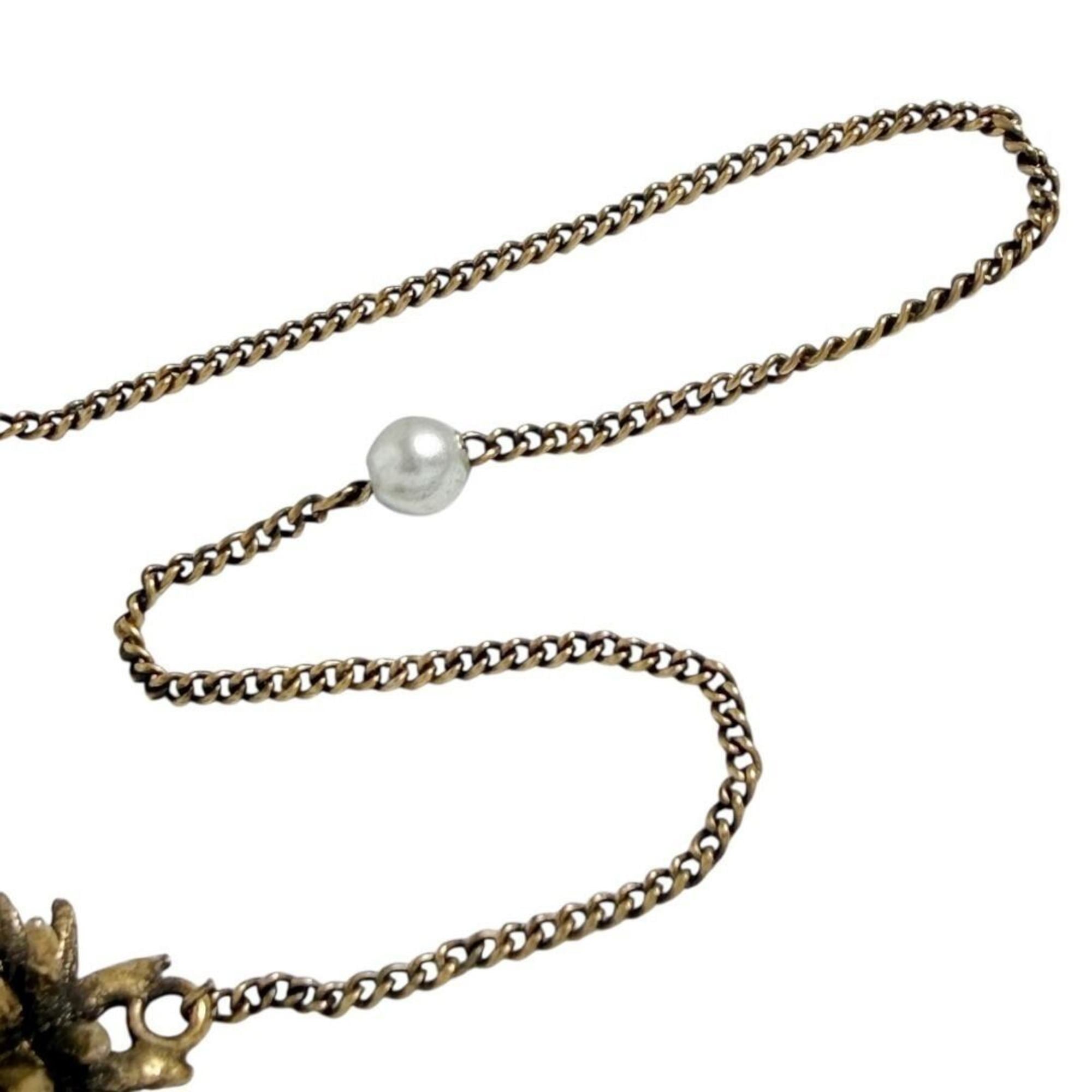 Ring Artificial Pearl and Metal and Rhinestone