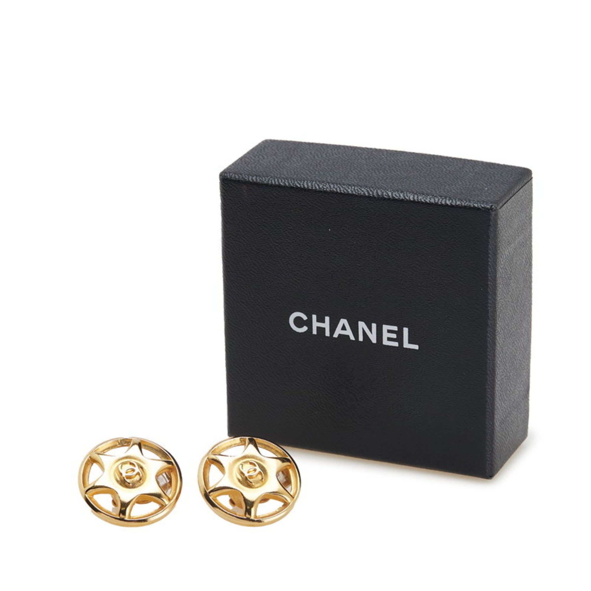 CC Logo Star Clip-On Earrings Metal
