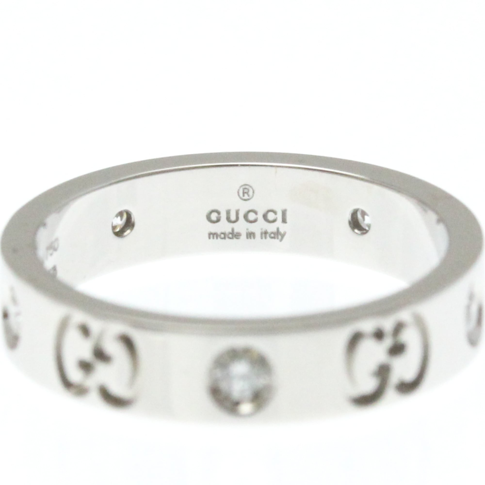 Band Ring 18K White Gold With Diamond