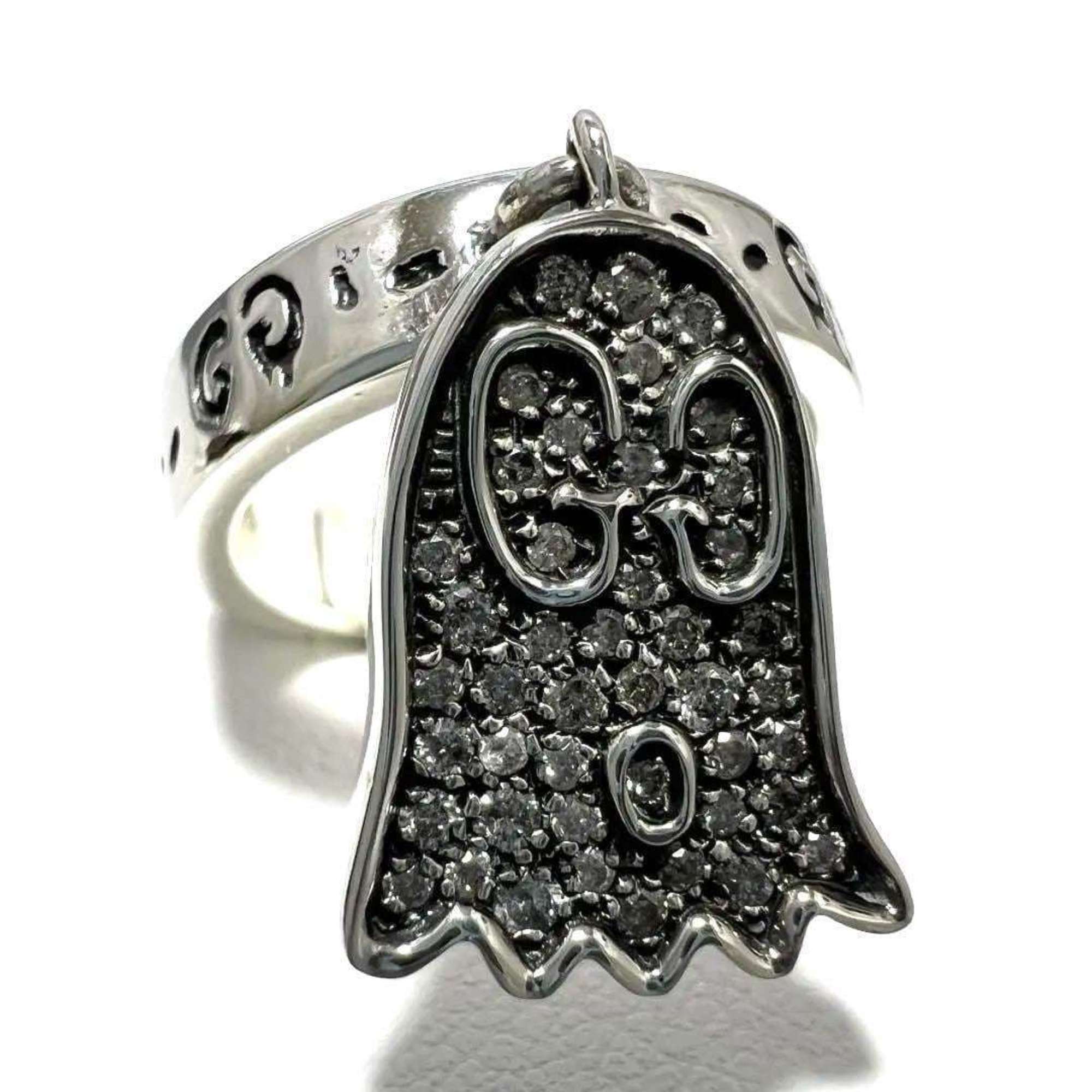 Ghost Ring Sterling Silver With Pave Diamond