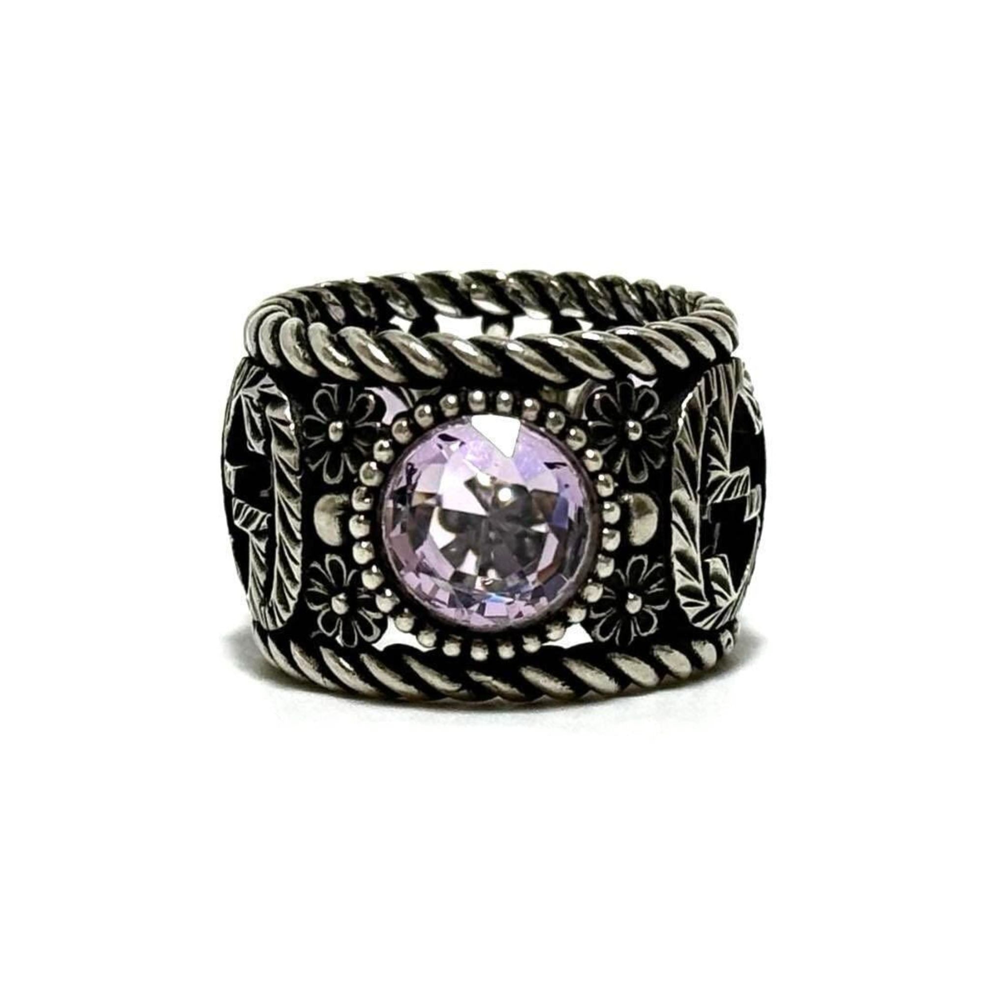 Ring Sterling Silver with Rhinestone