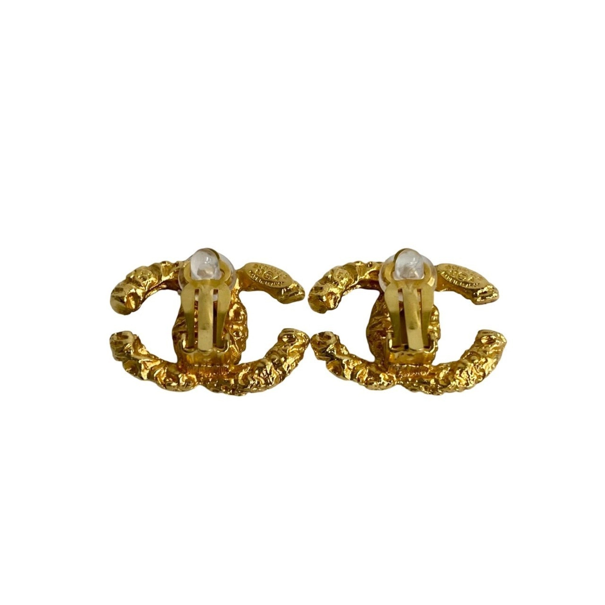 CC Logo Earrings Metal Gold-Tone Metal