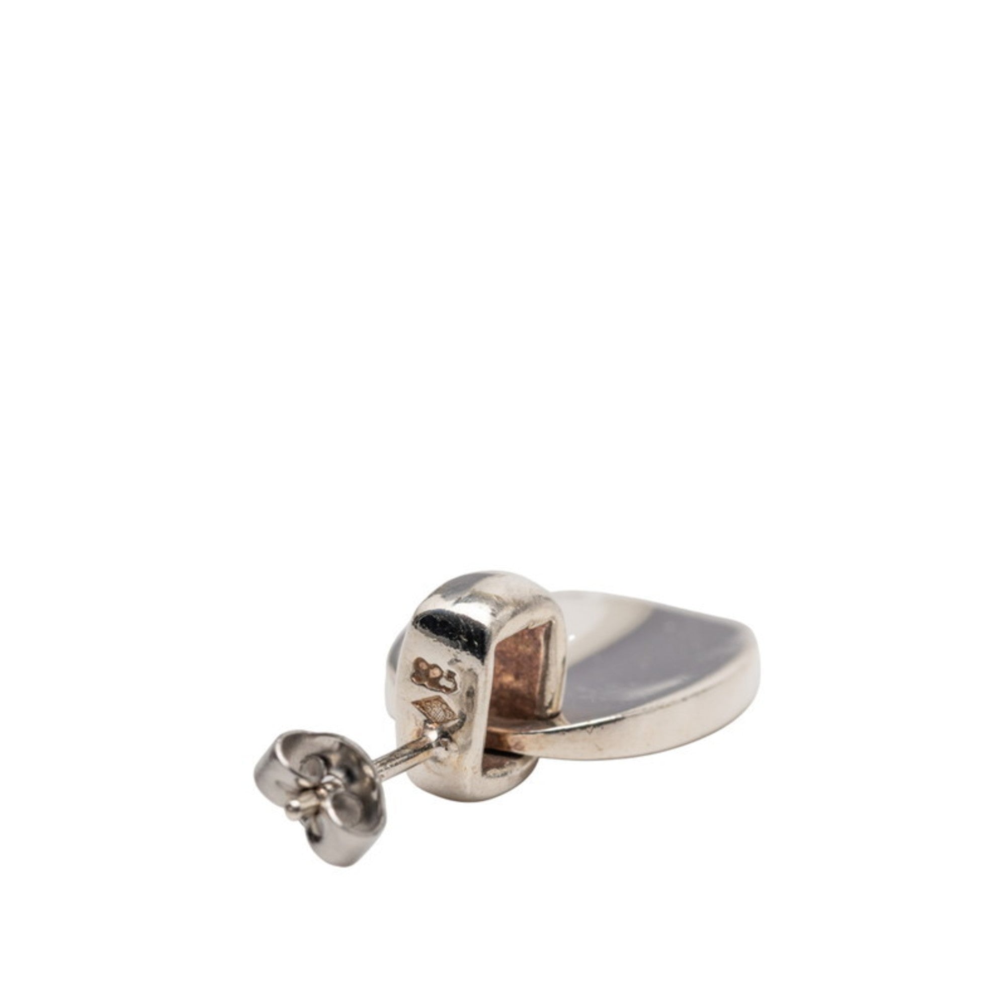 Earrings Logo Stud Sterling Silver