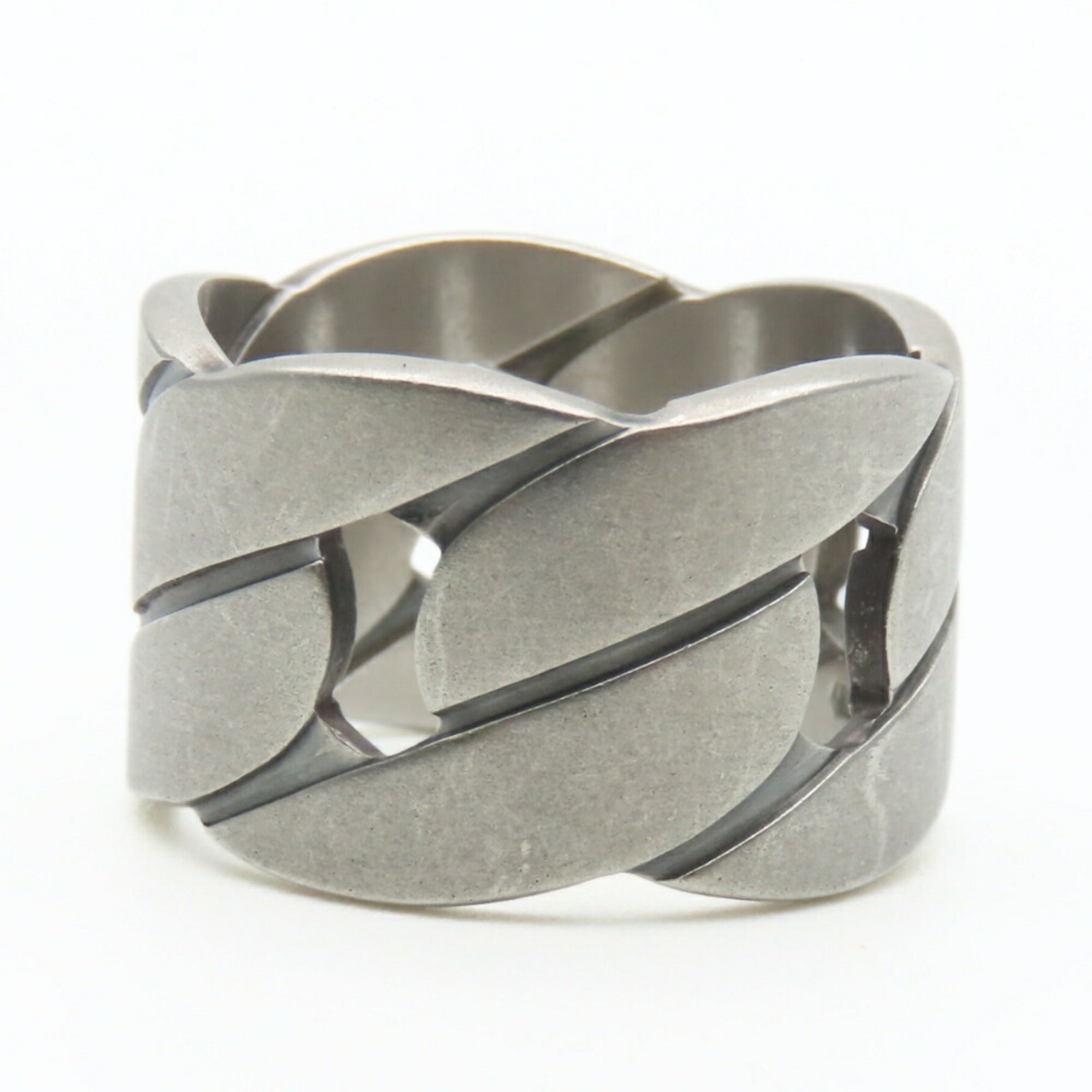Chain Motif Wide Ring Sterling Silver