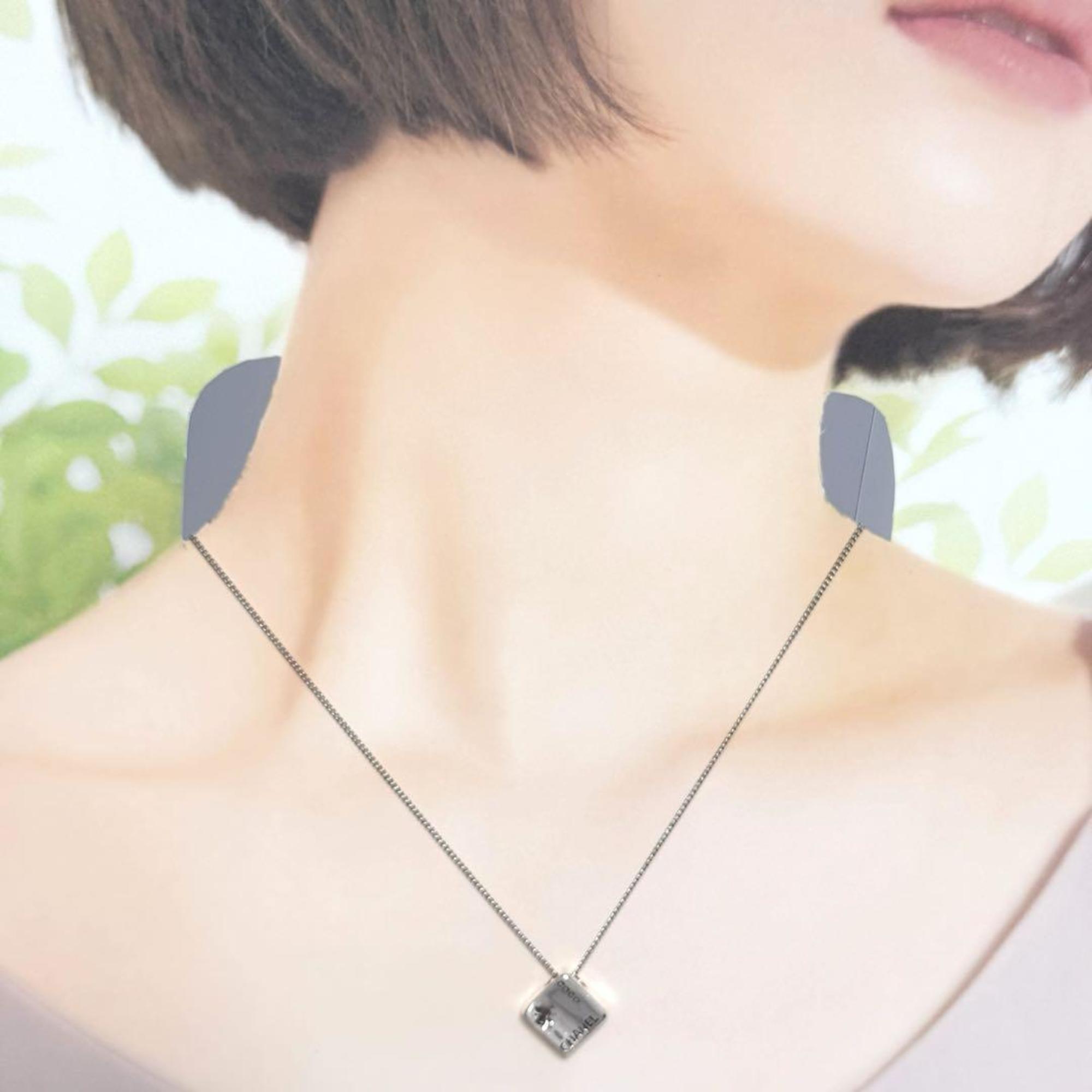 Pendant Necklace Metal and Sterling Silver Coco Camellia Reversible