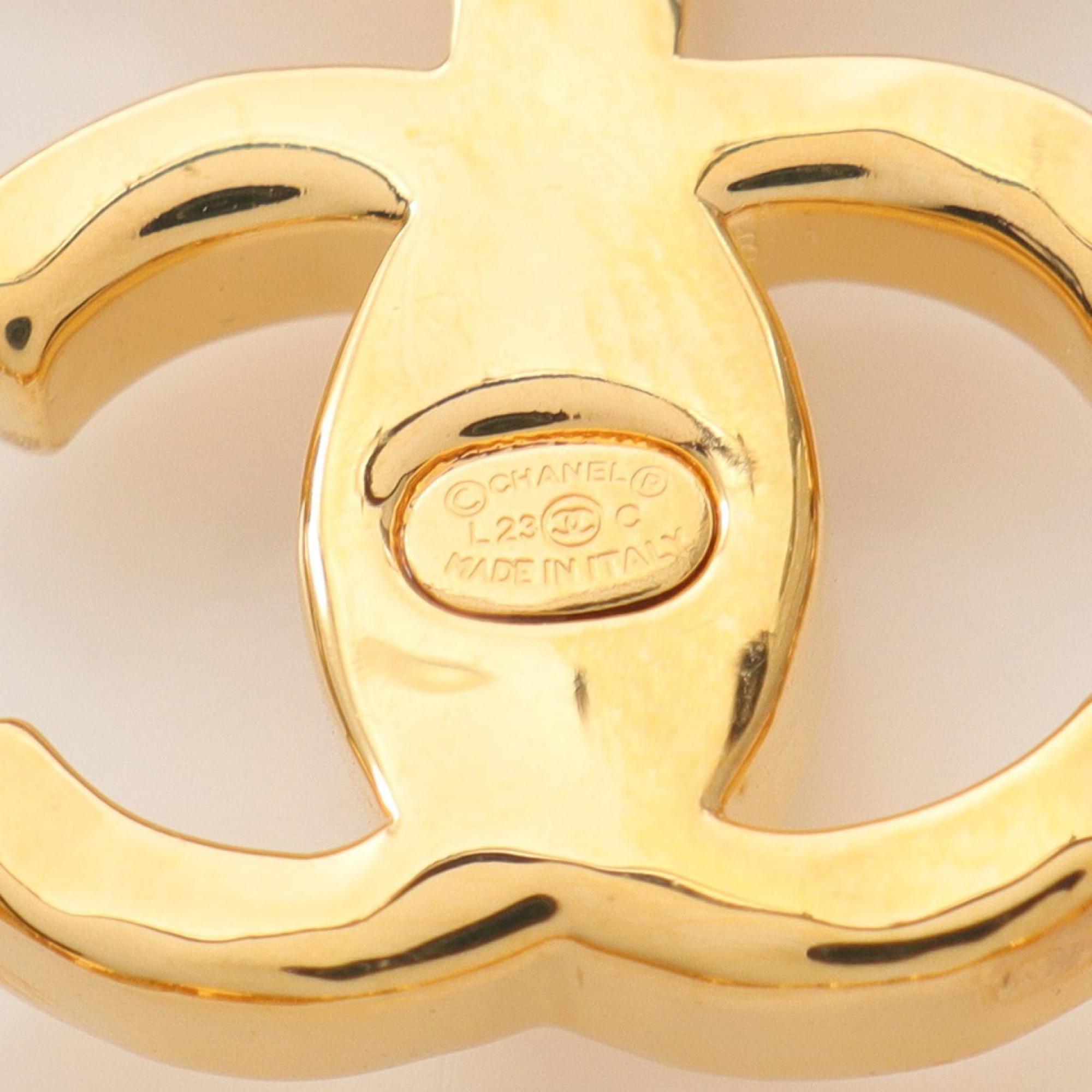 CC Logo Heart Brooch Metal