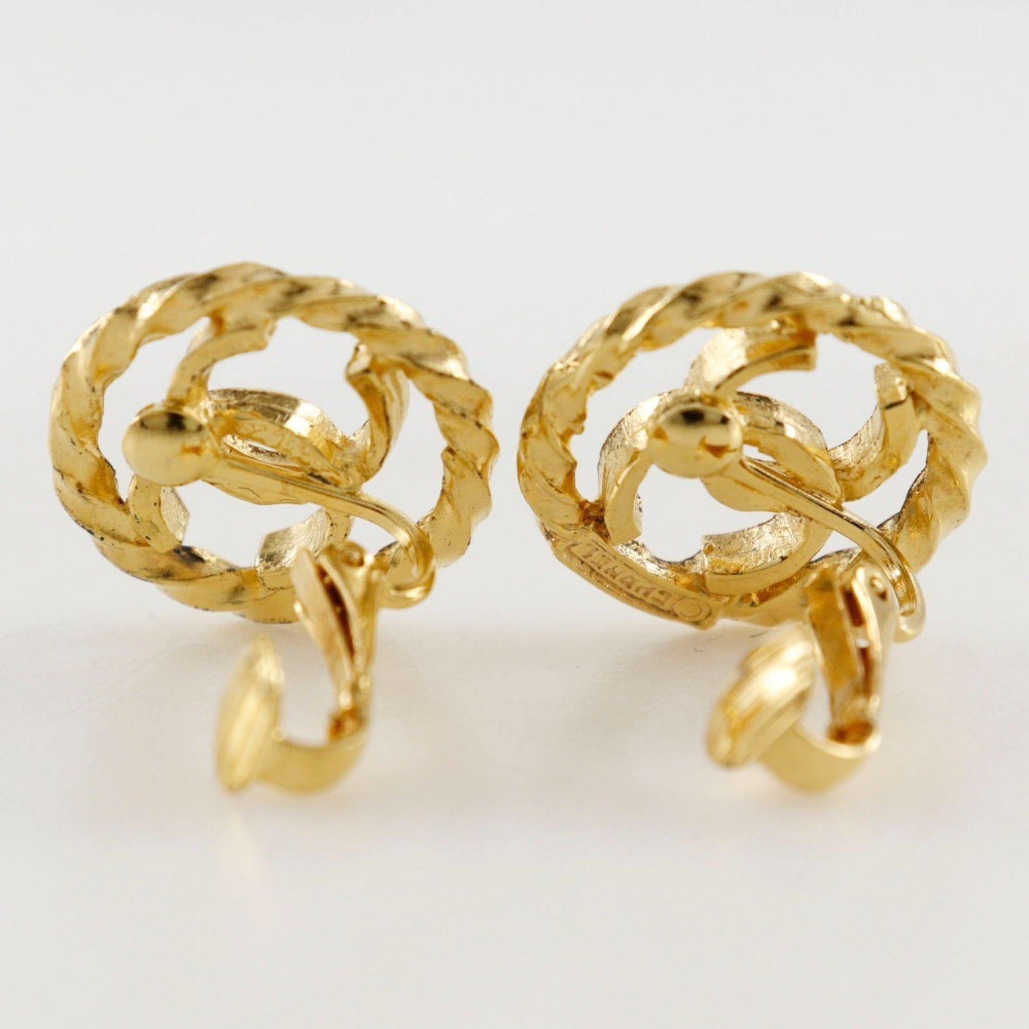 CC Logo Clip-On Earrings Metal