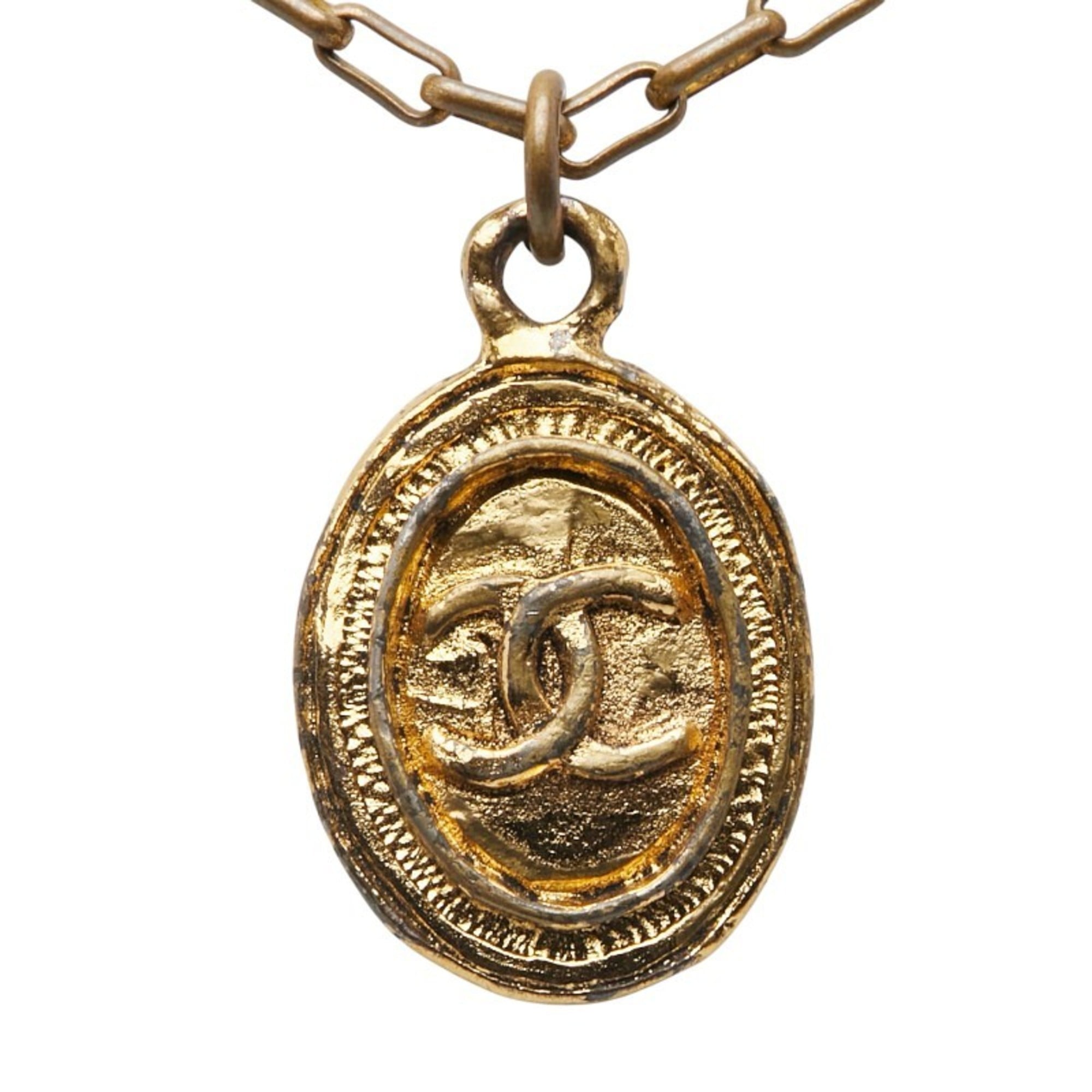 CC Logo Pendant Necklace Metal