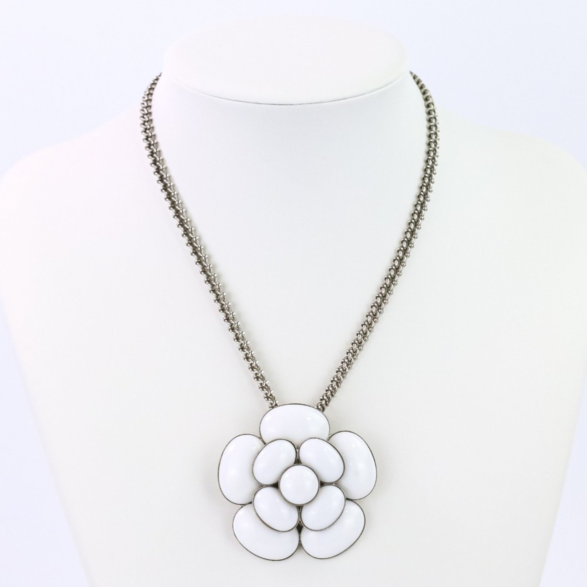 CC Logo Pendant Necklace Sterling Silver