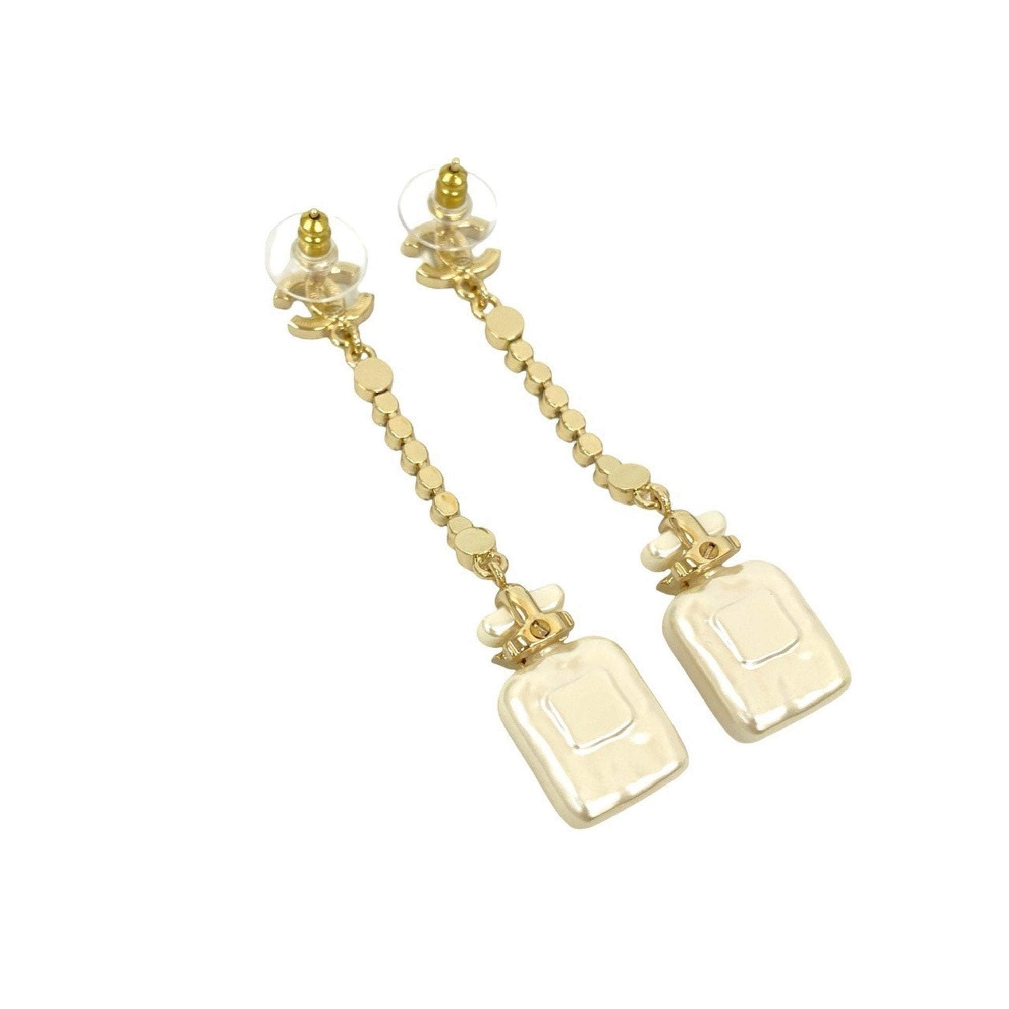 CC Logo Earrings Metal Gold-Tone Metal