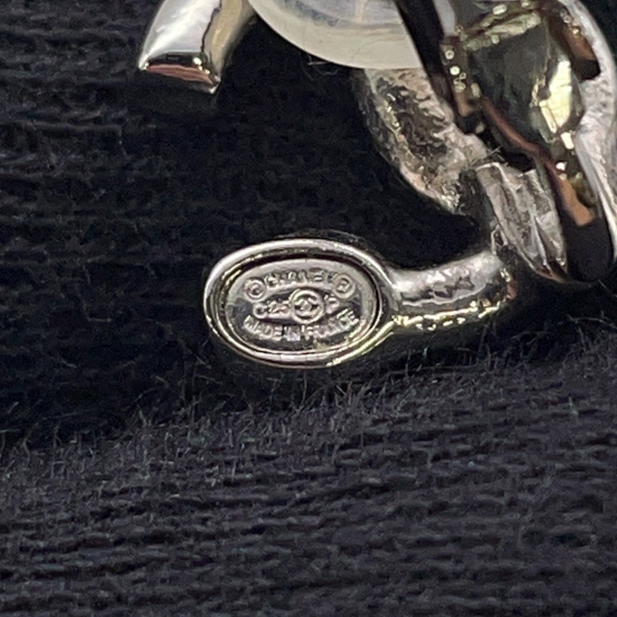 CC Logo Heart Earrings Metal