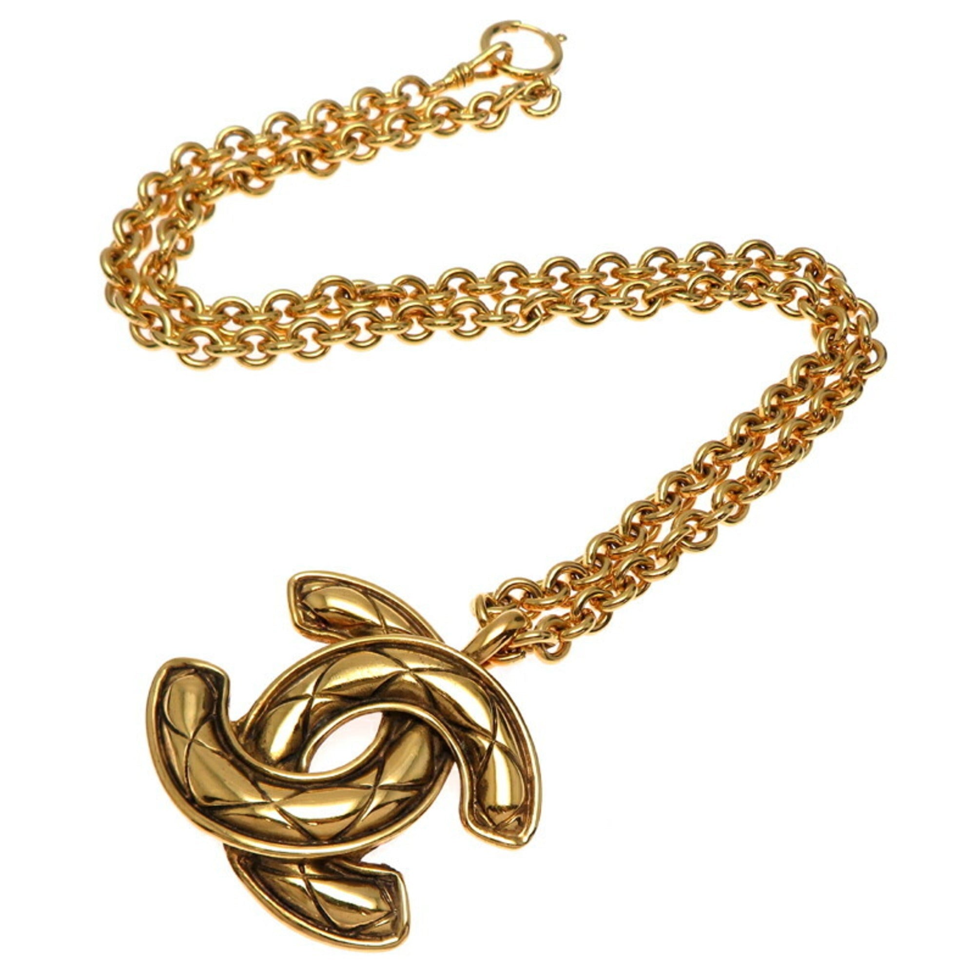 CC Logo Pendant Necklace Metal