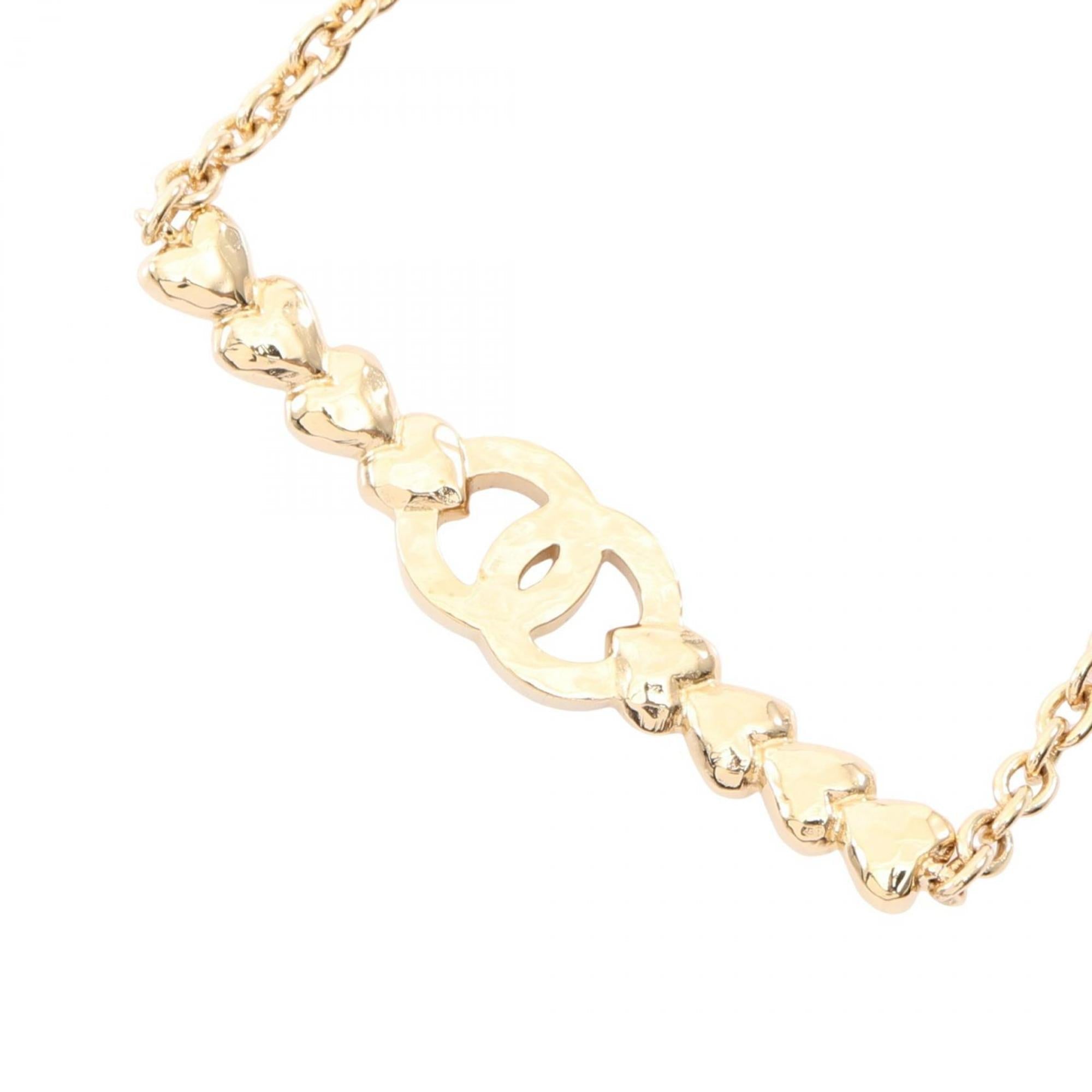 CC Logo Heart Pendant Necklace Metal