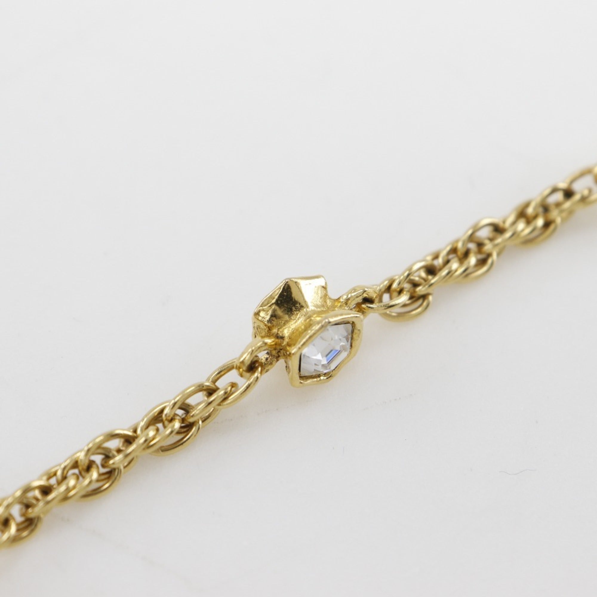 CC Logo Pendant Necklace Gold-Tone Metal