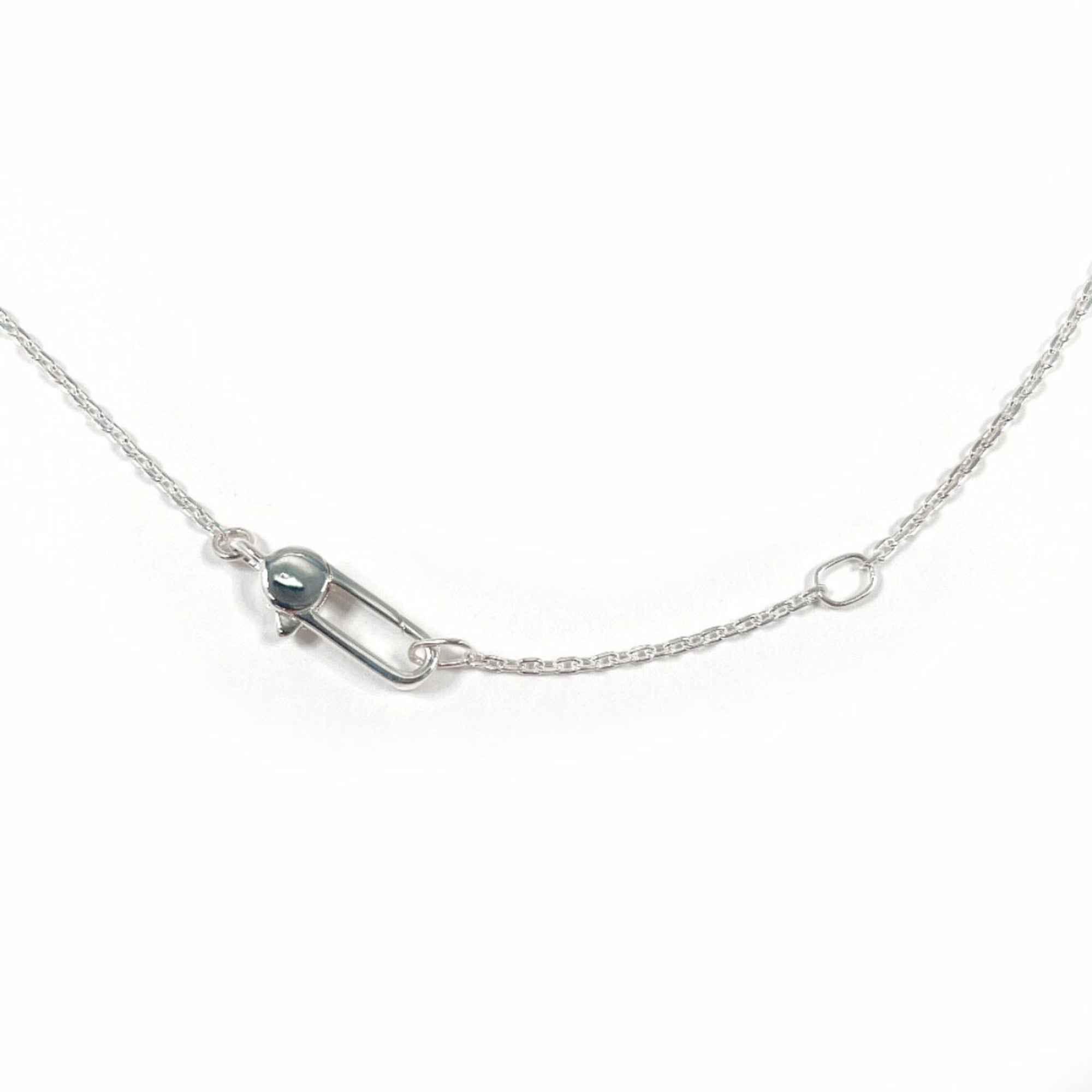Square Plate Pendant Necklace Sterling Silver