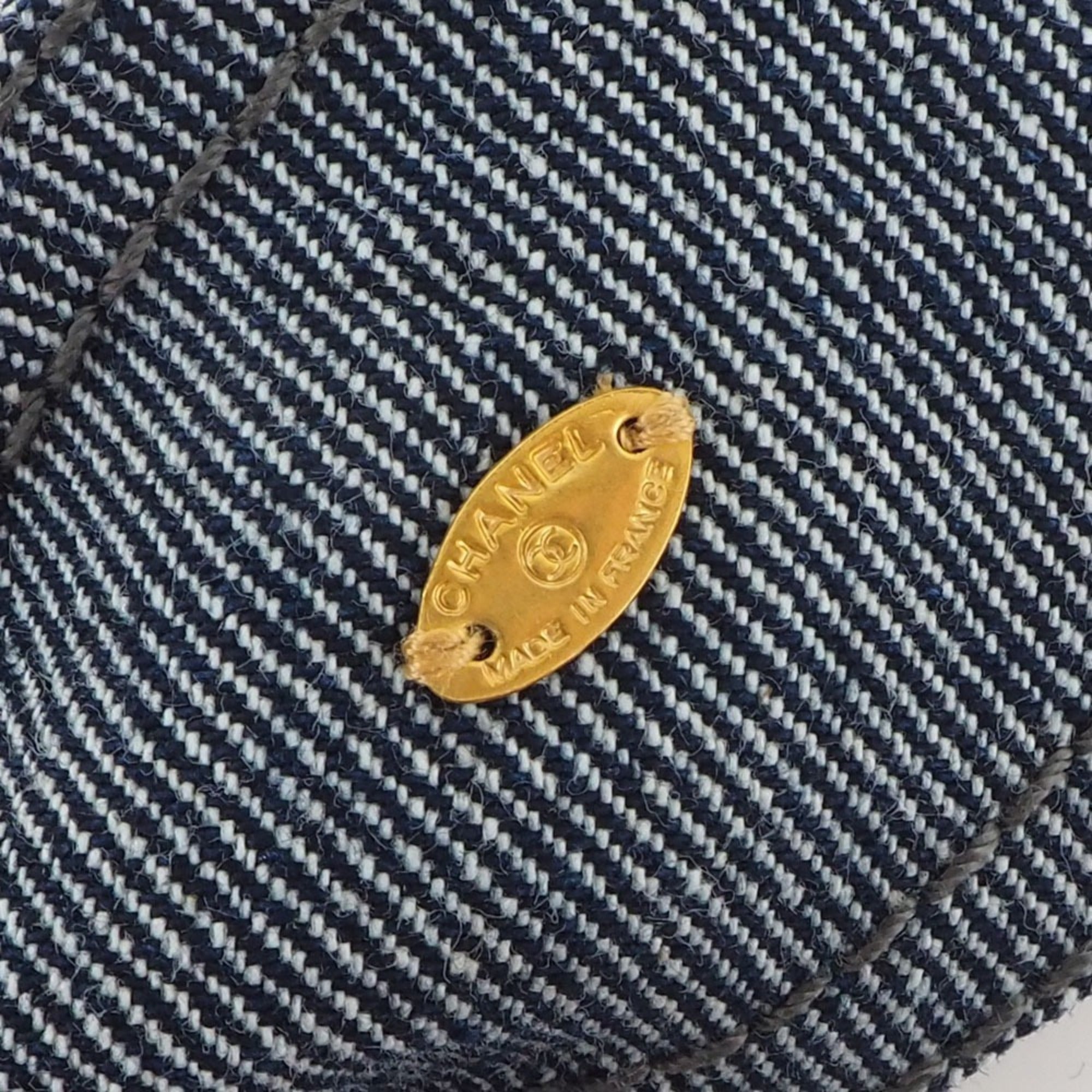 Ribbon Denim Brooch Blue