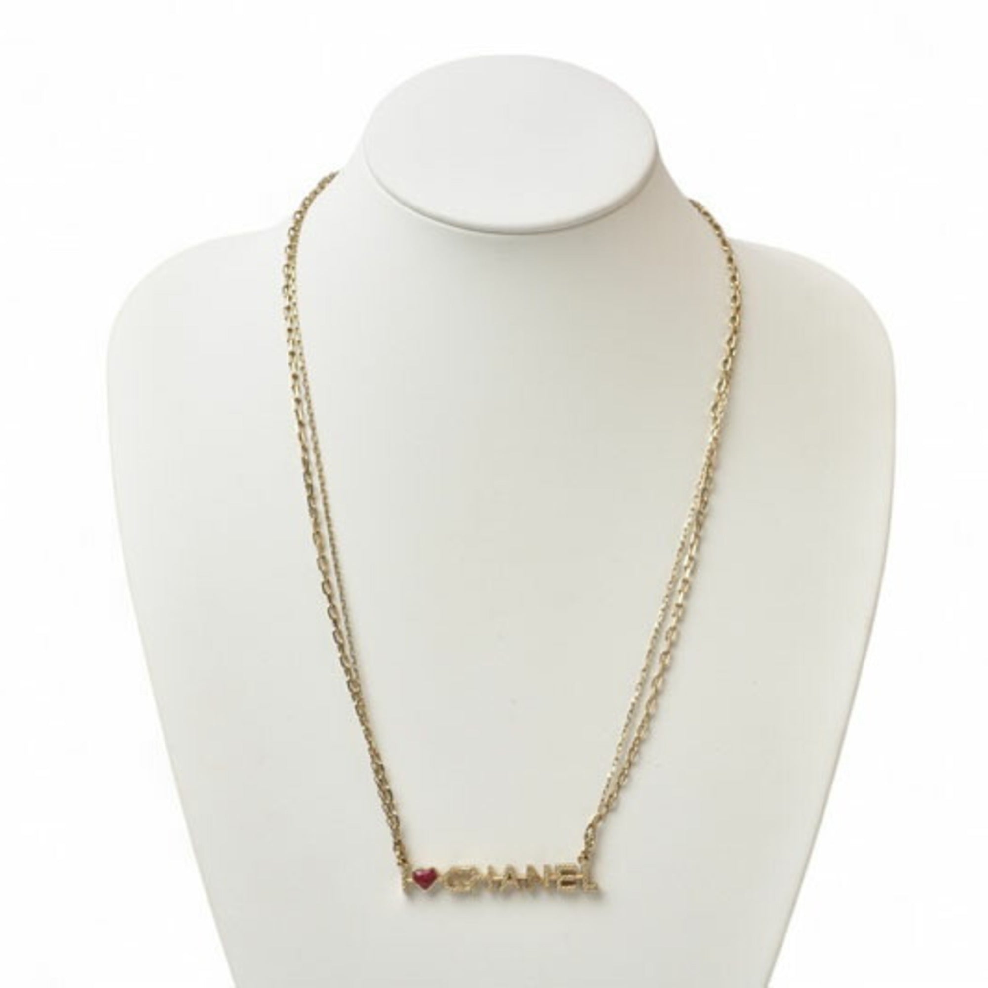 Pendant Necklace Metal Heart Double Choker