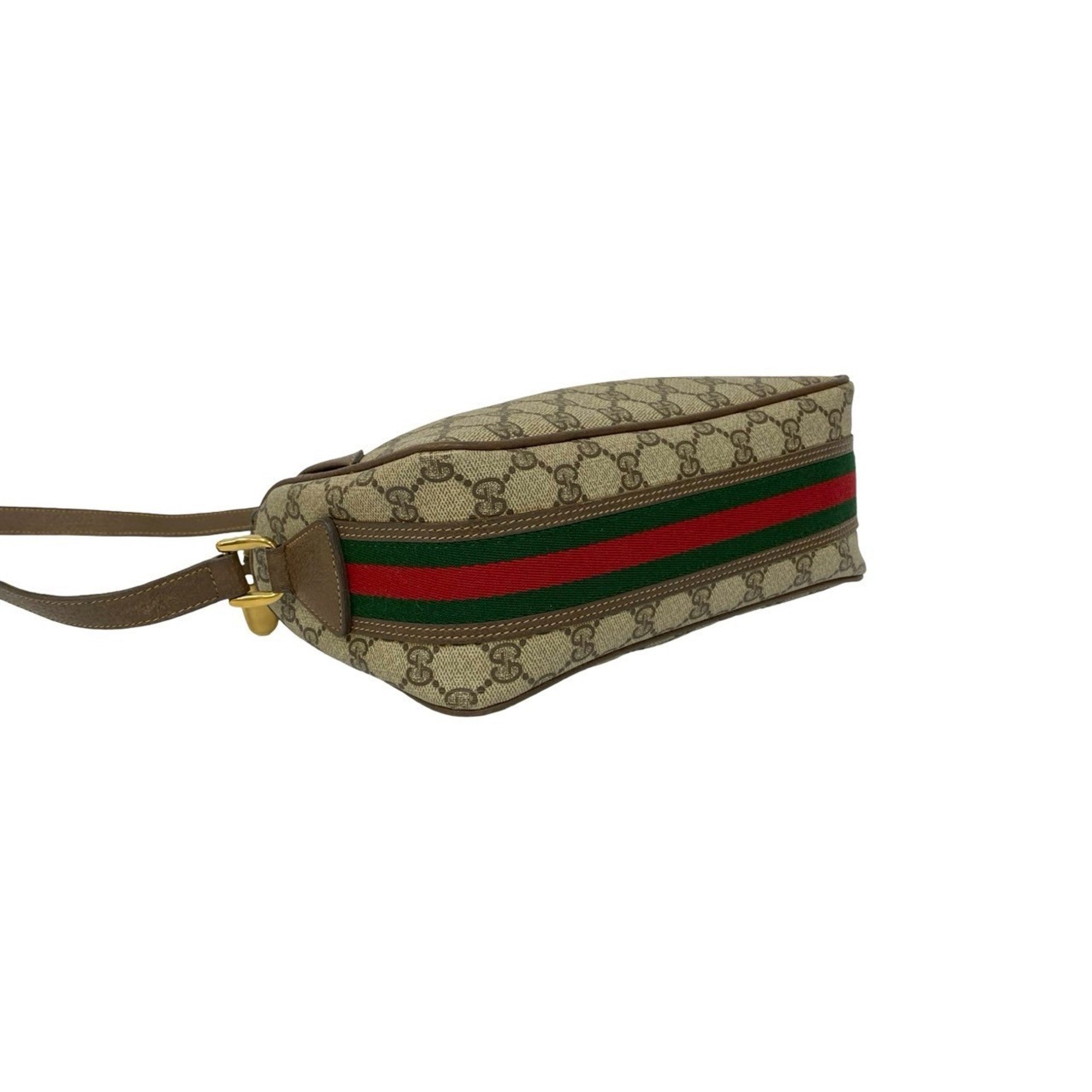 Interlocking G Patch Wristlet Messenger Bag GG Coated Canvas Small