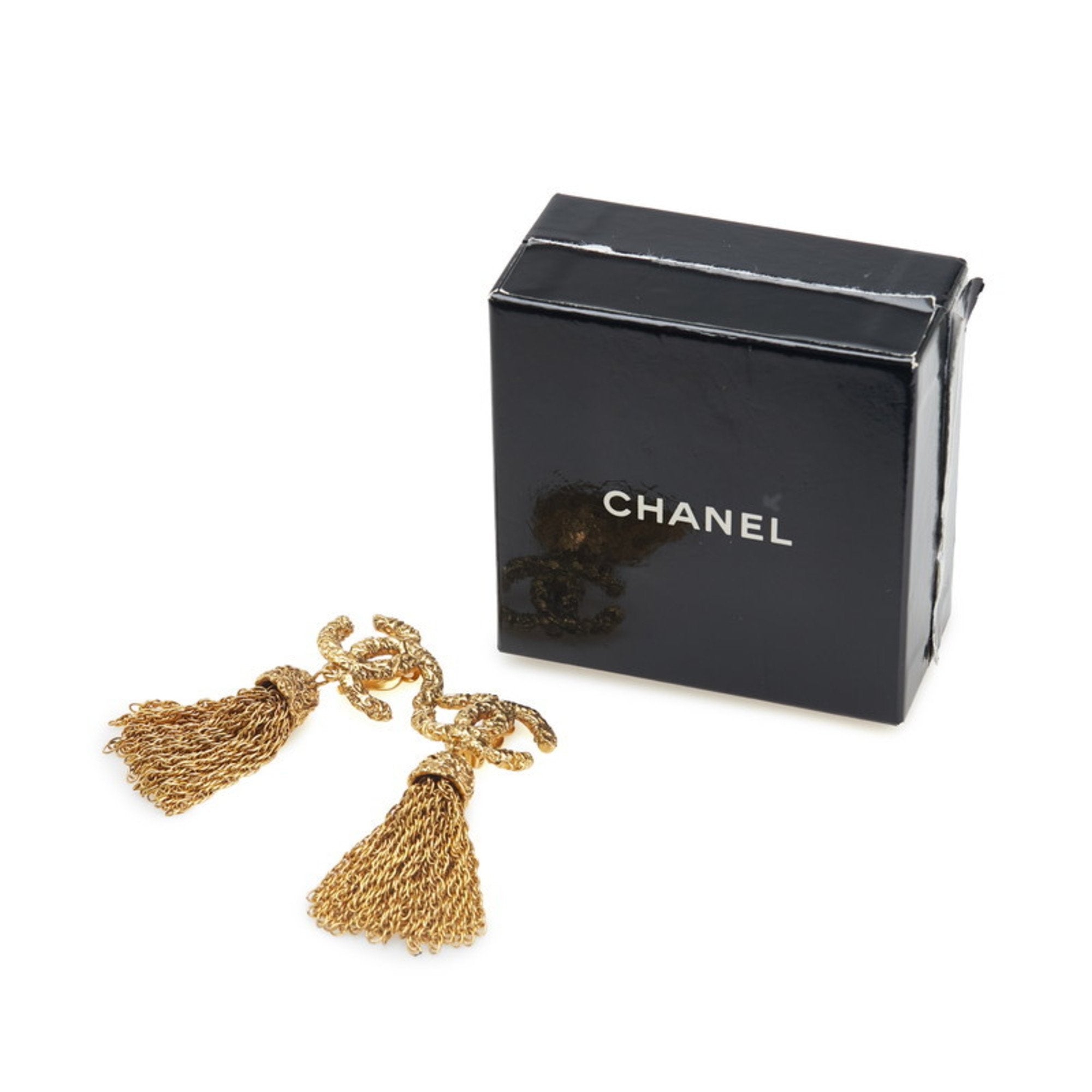 CC Logo Clip-On Earrings Metal Gold-Tone Metal