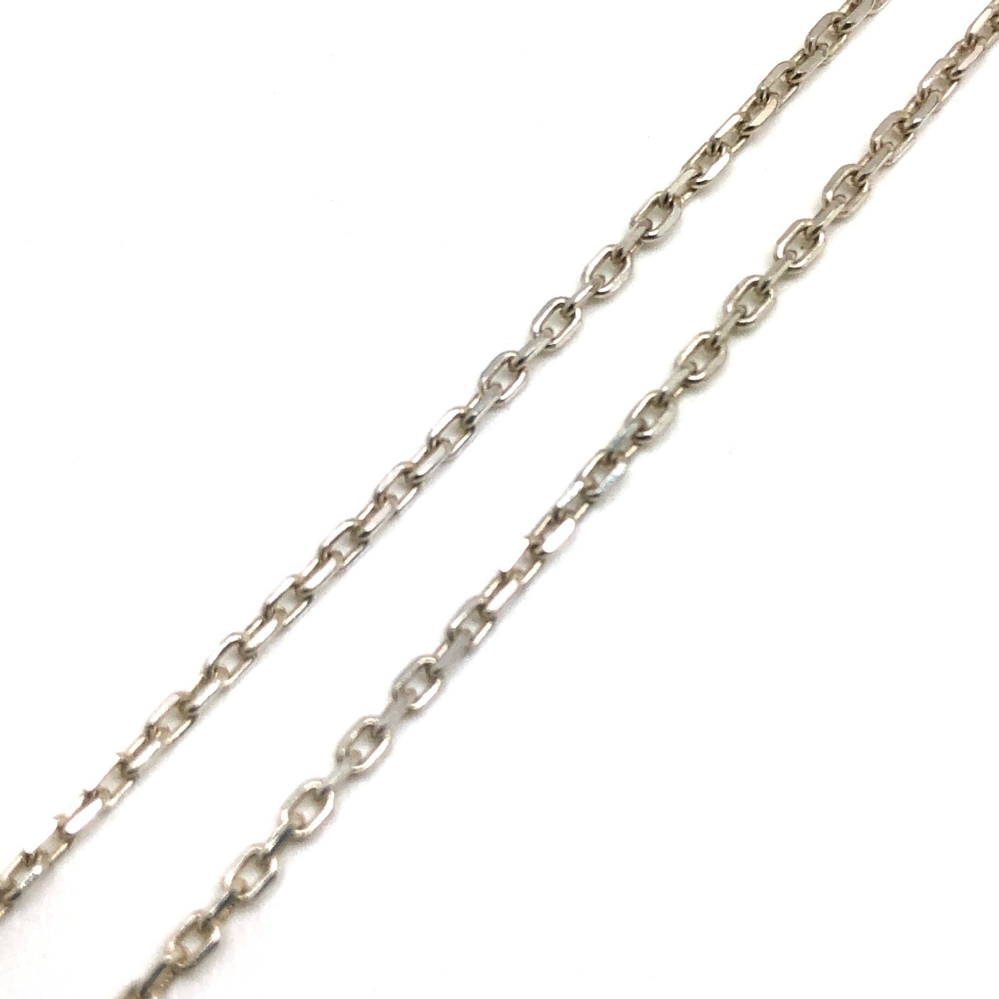 Square Plate Pendant Necklace Sterling Silver