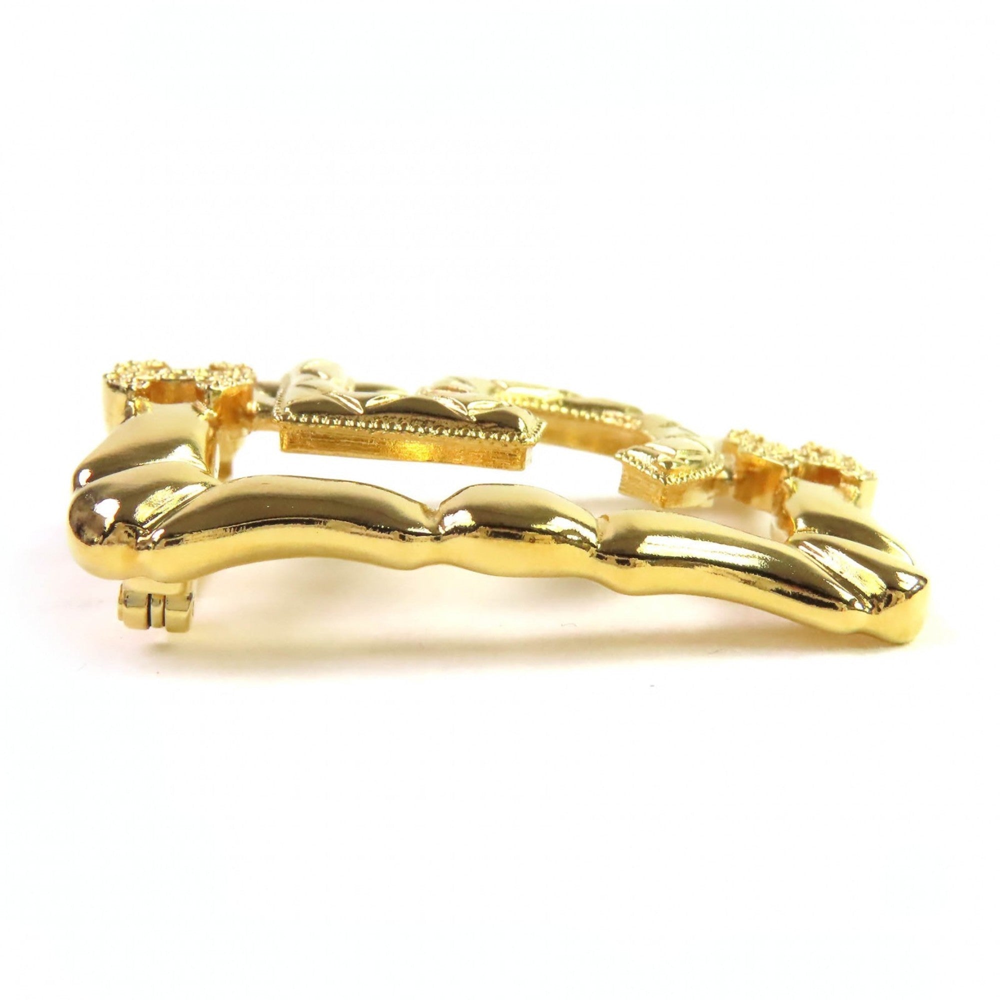 CC Logo Brooch Metal