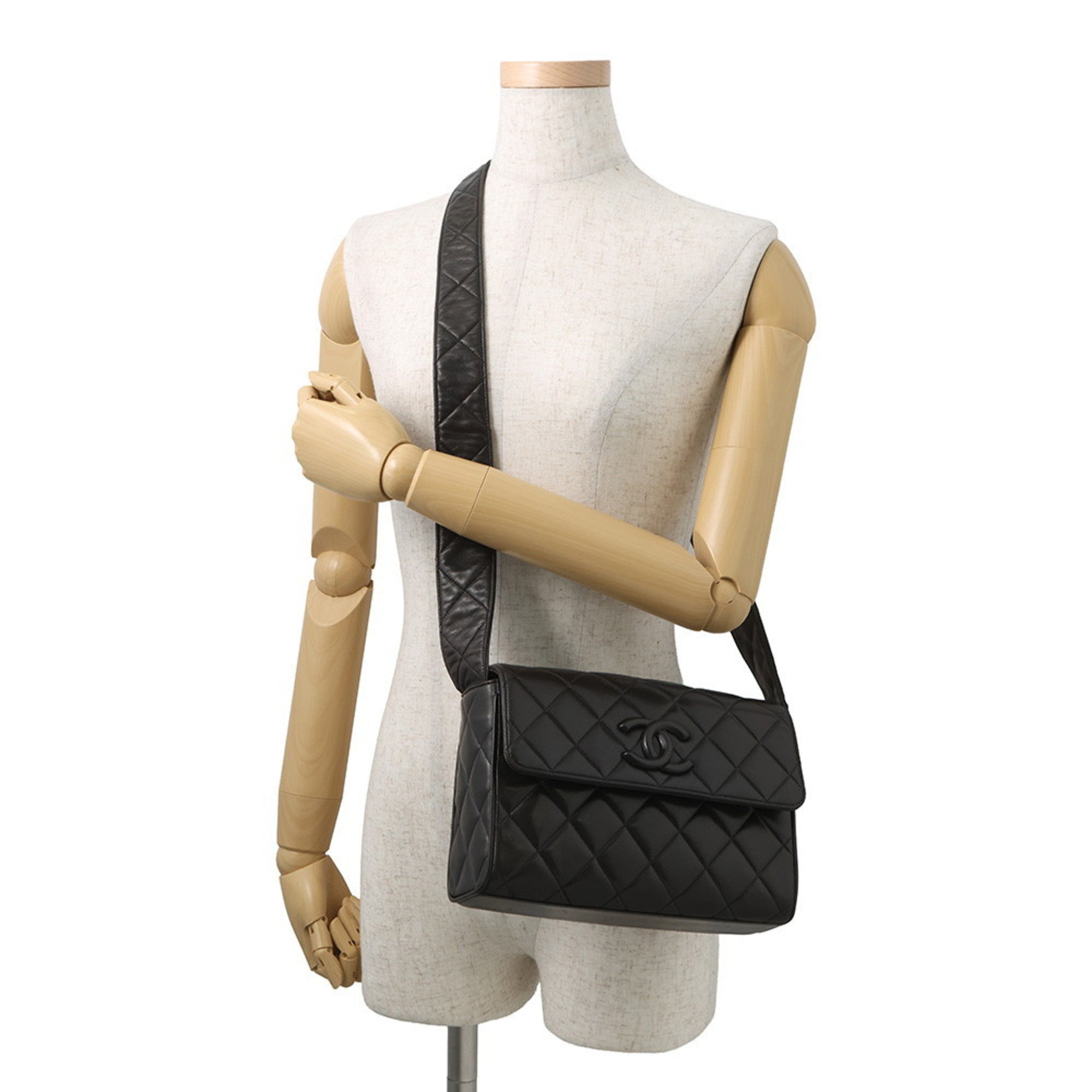 Vintage Covered CC Flap Bag Quilted Lambskin Medium
