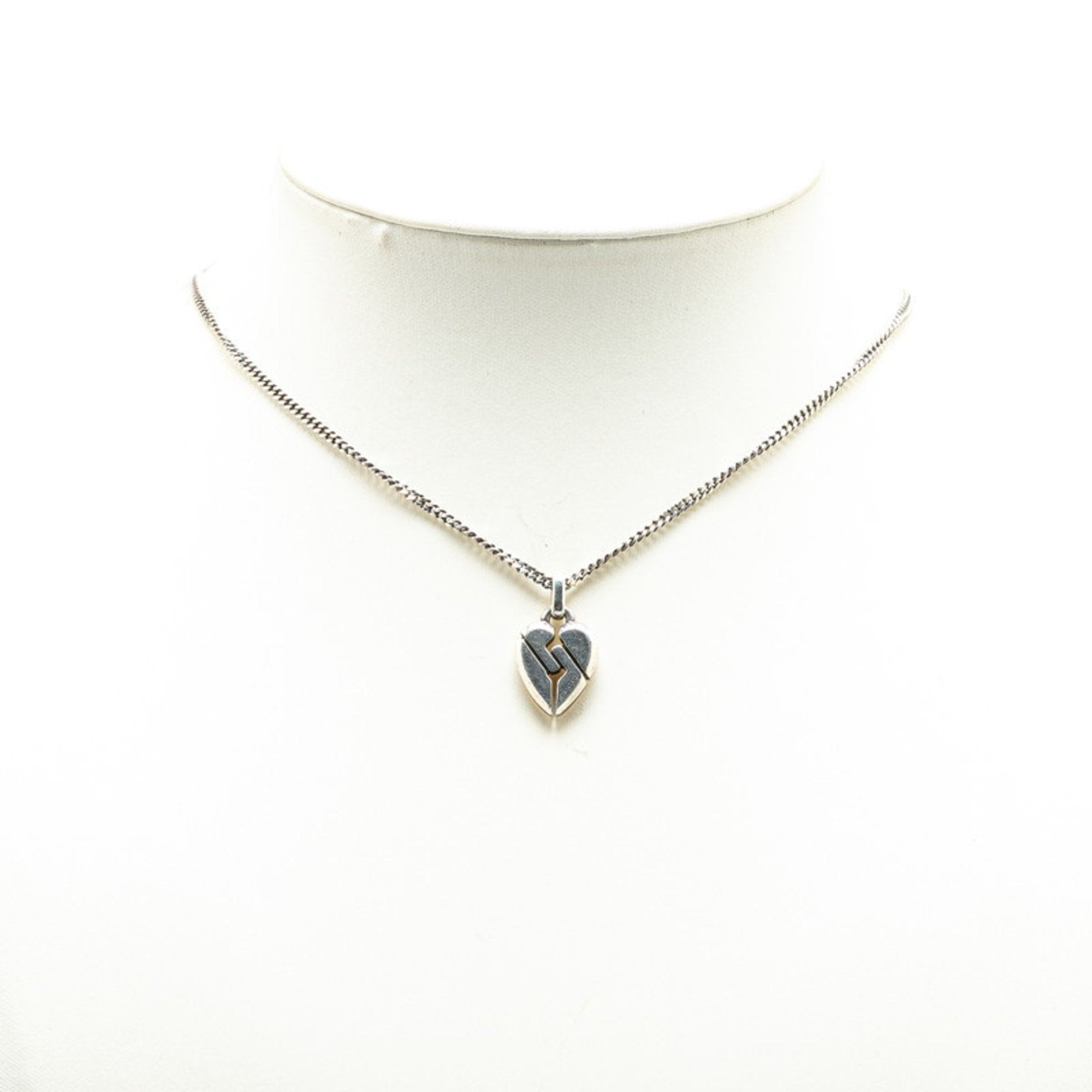 Knot Heart Pendant Necklace Sterling Silver