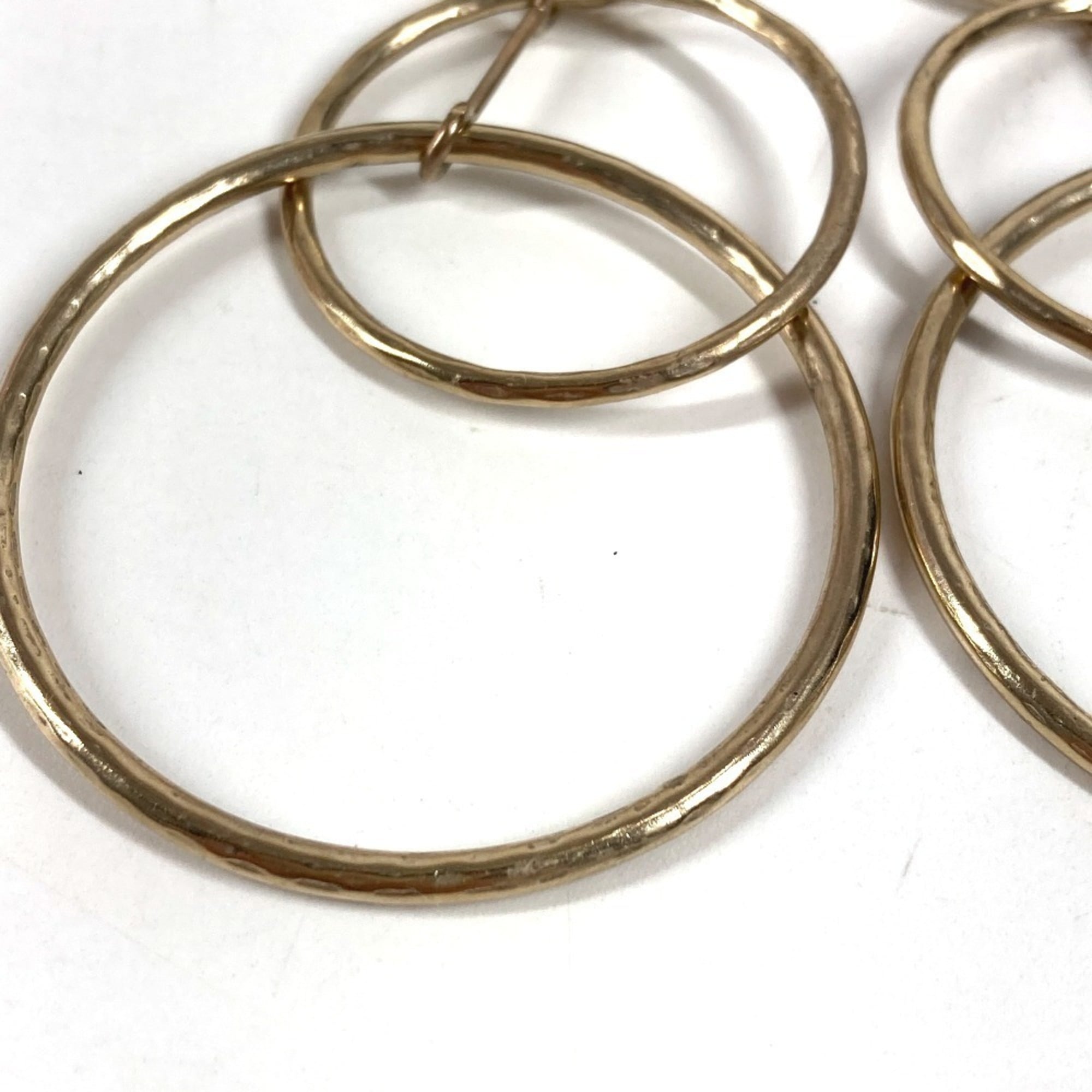 CC Logo Circle Earrings Gold-Tone Metal Gold-Tone Metal