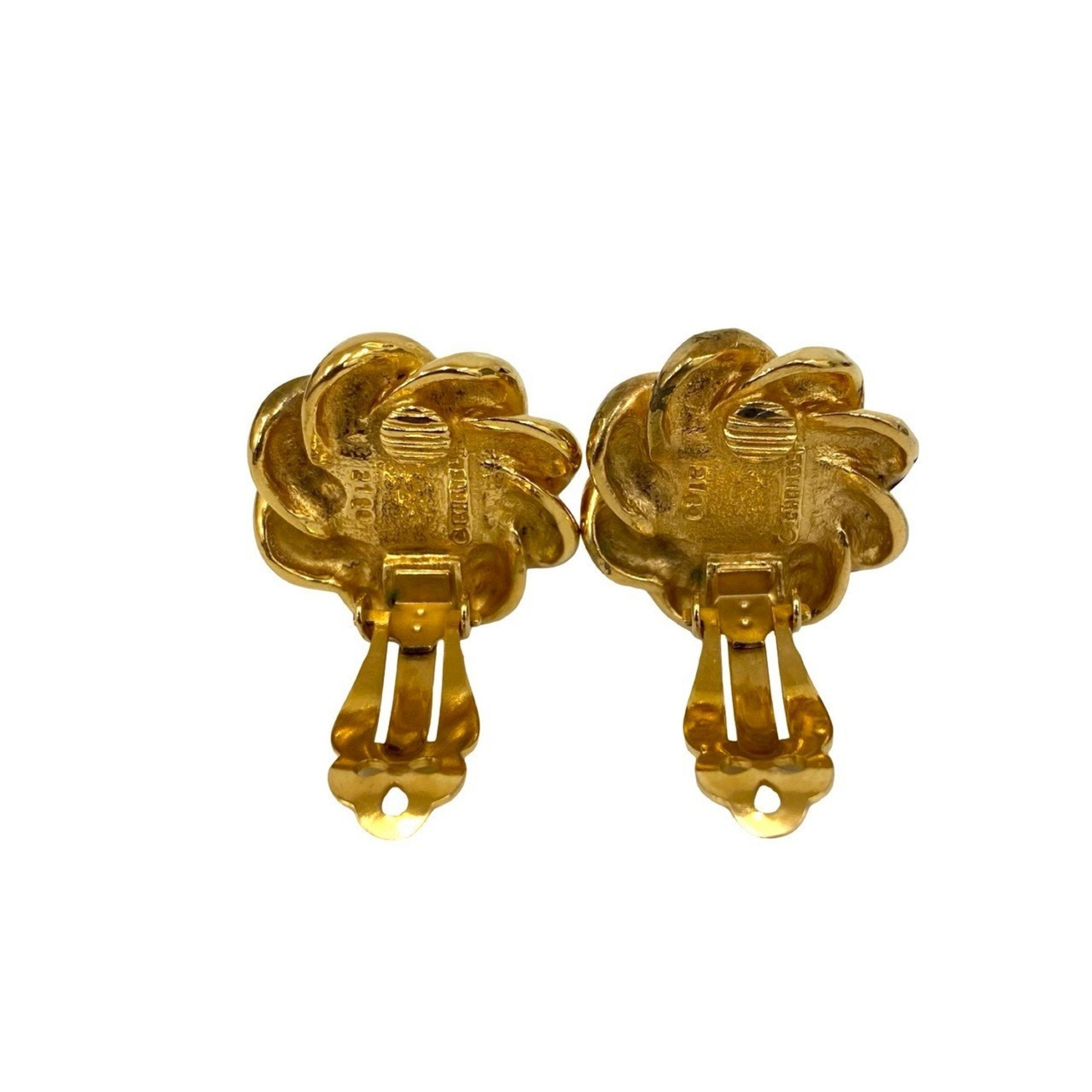 CC Logo Earrings Metal Gold-Tone Metal