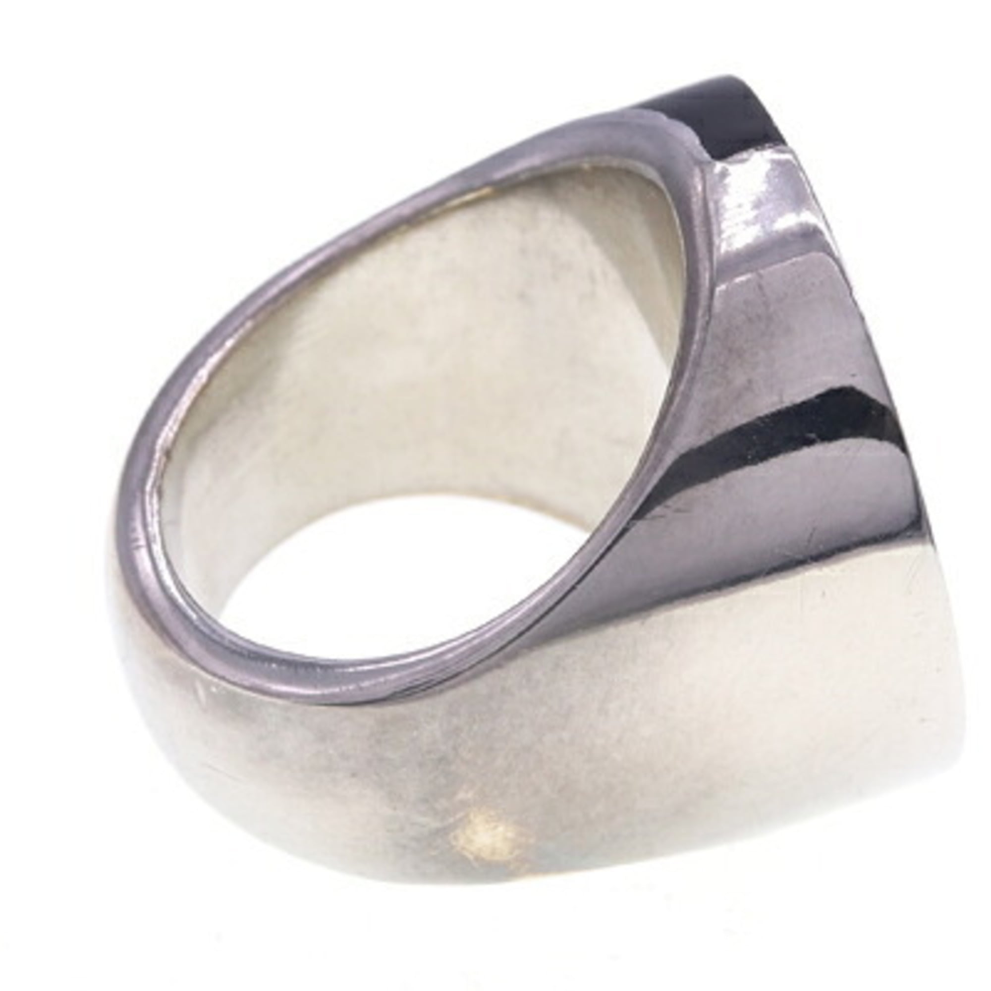 CC Logo Ring Silver-Tone Metal
