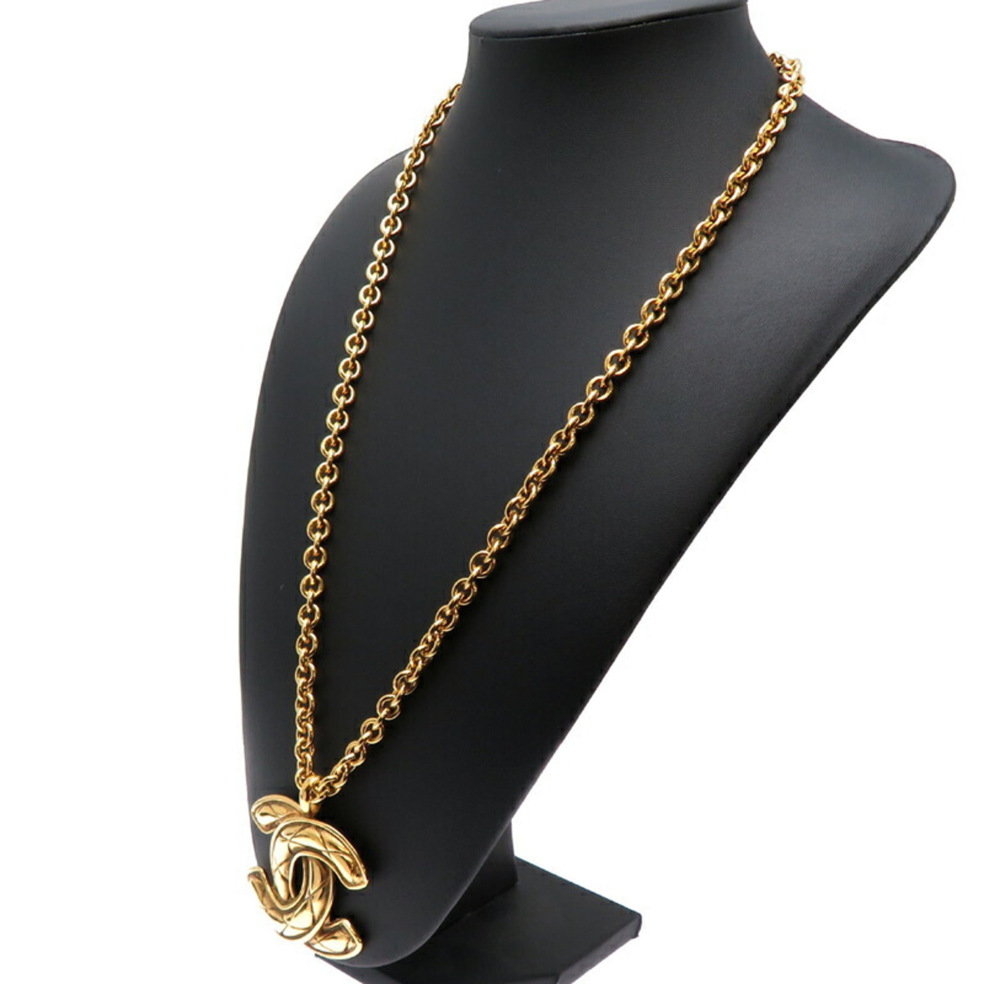 CC Logo Pendant Necklace Metal