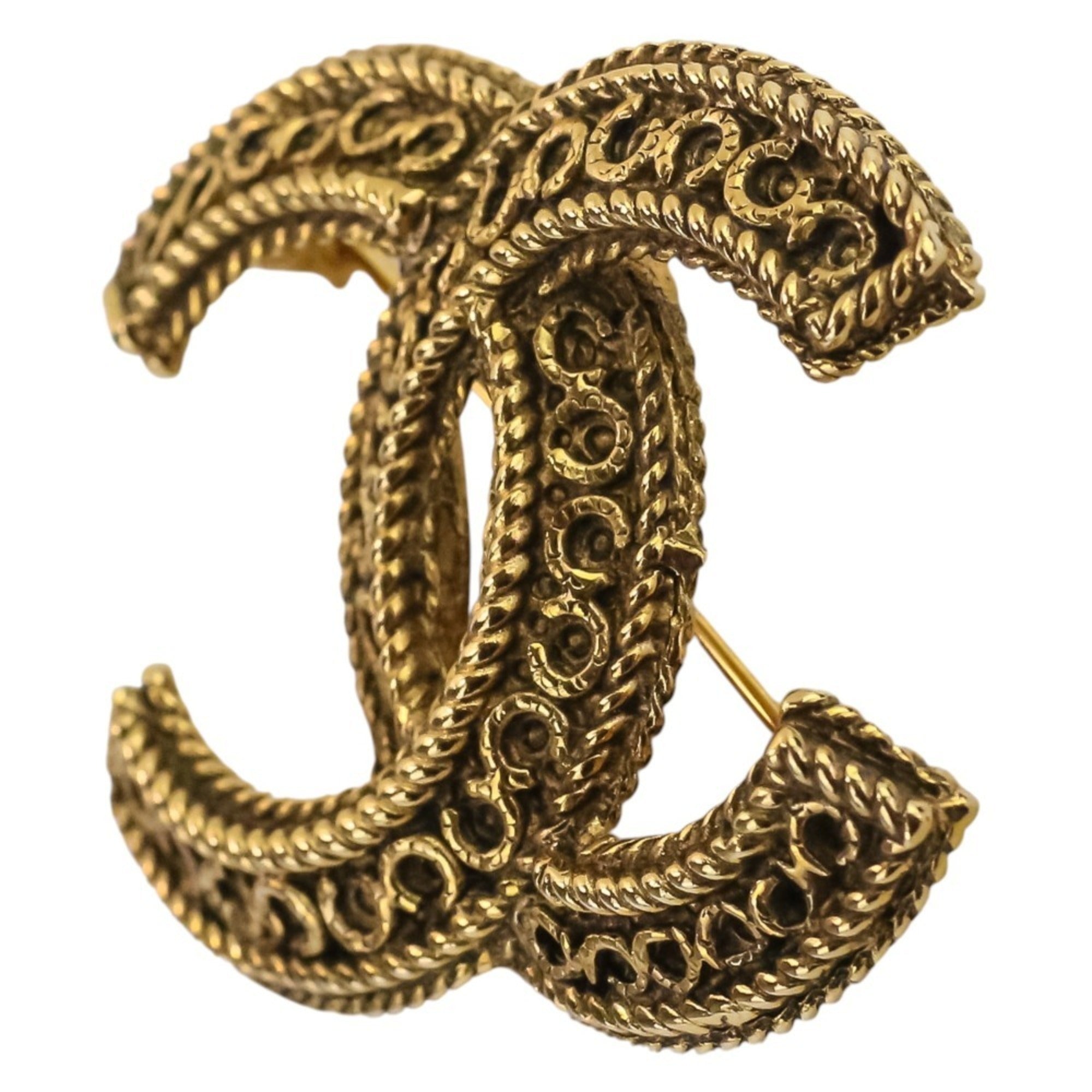 CC Logo Brooch Metal