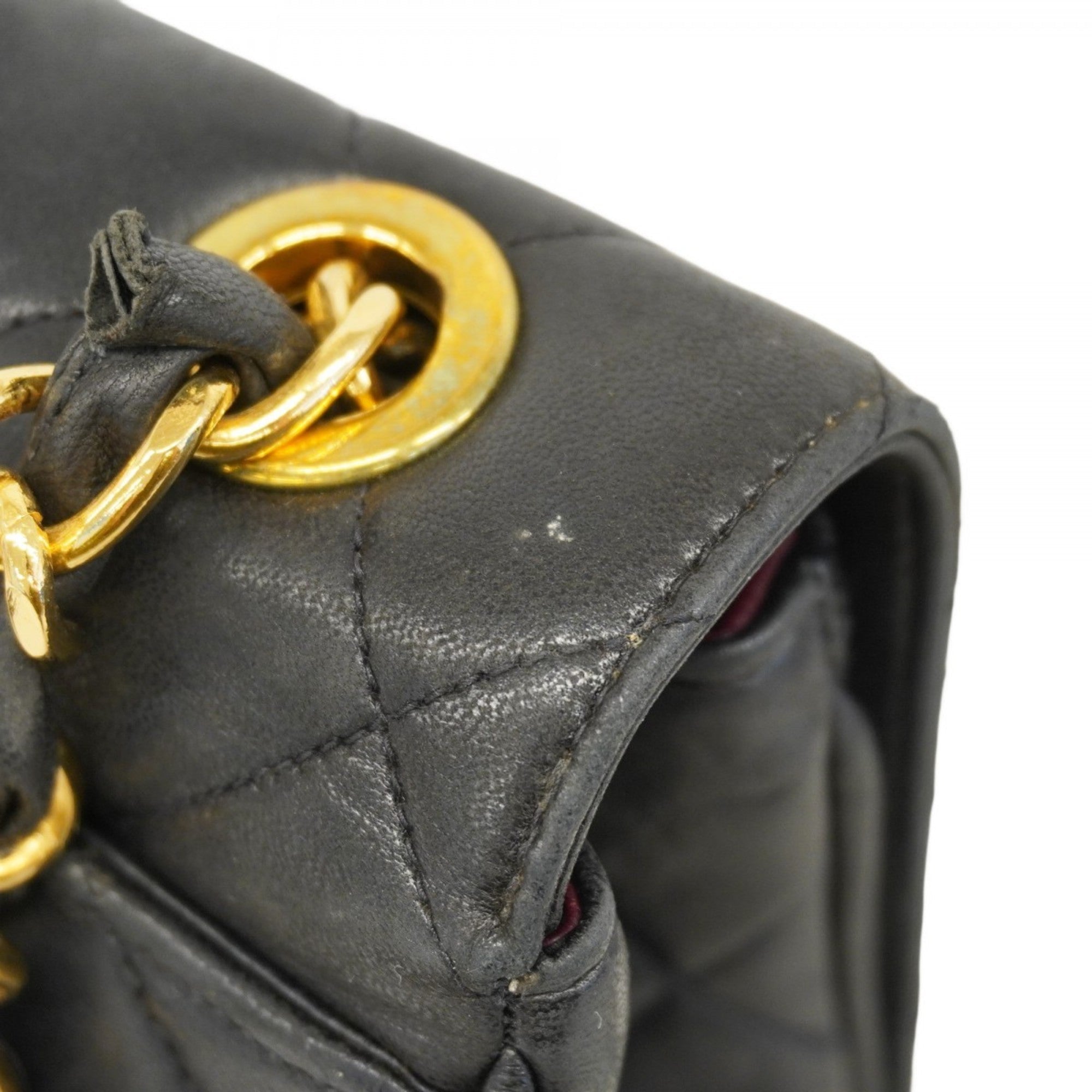 Vintage Square CC Flap Bag Quilted Lambskin Medium