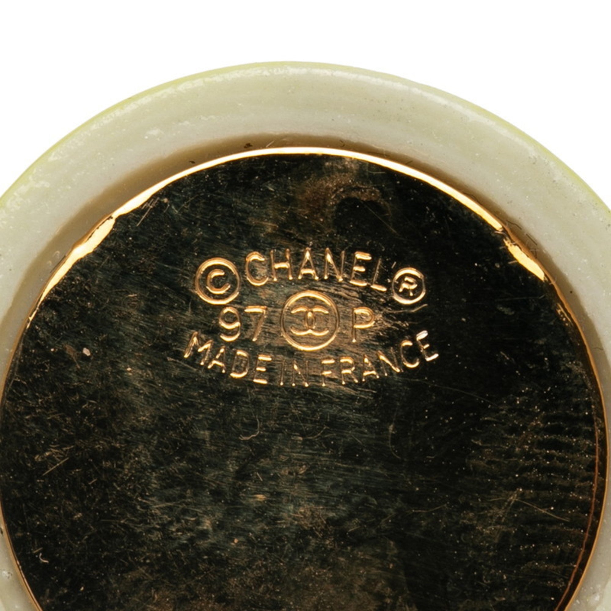 CC Logo Clip-On Earrings Metal Gold-Tone Metal