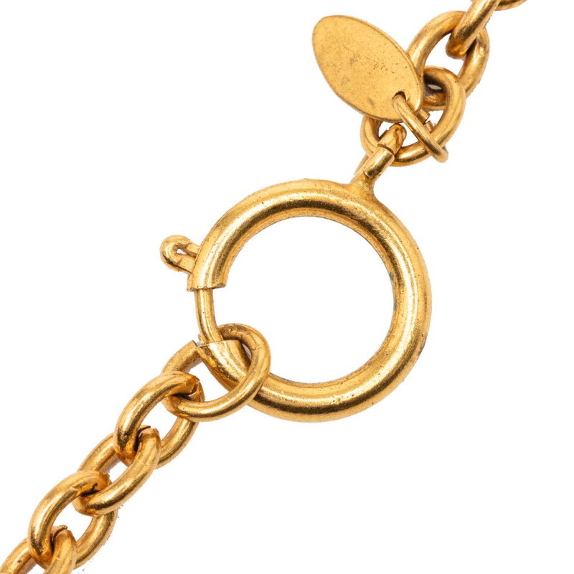 CC Logo Chain Pendant Necklace Metal