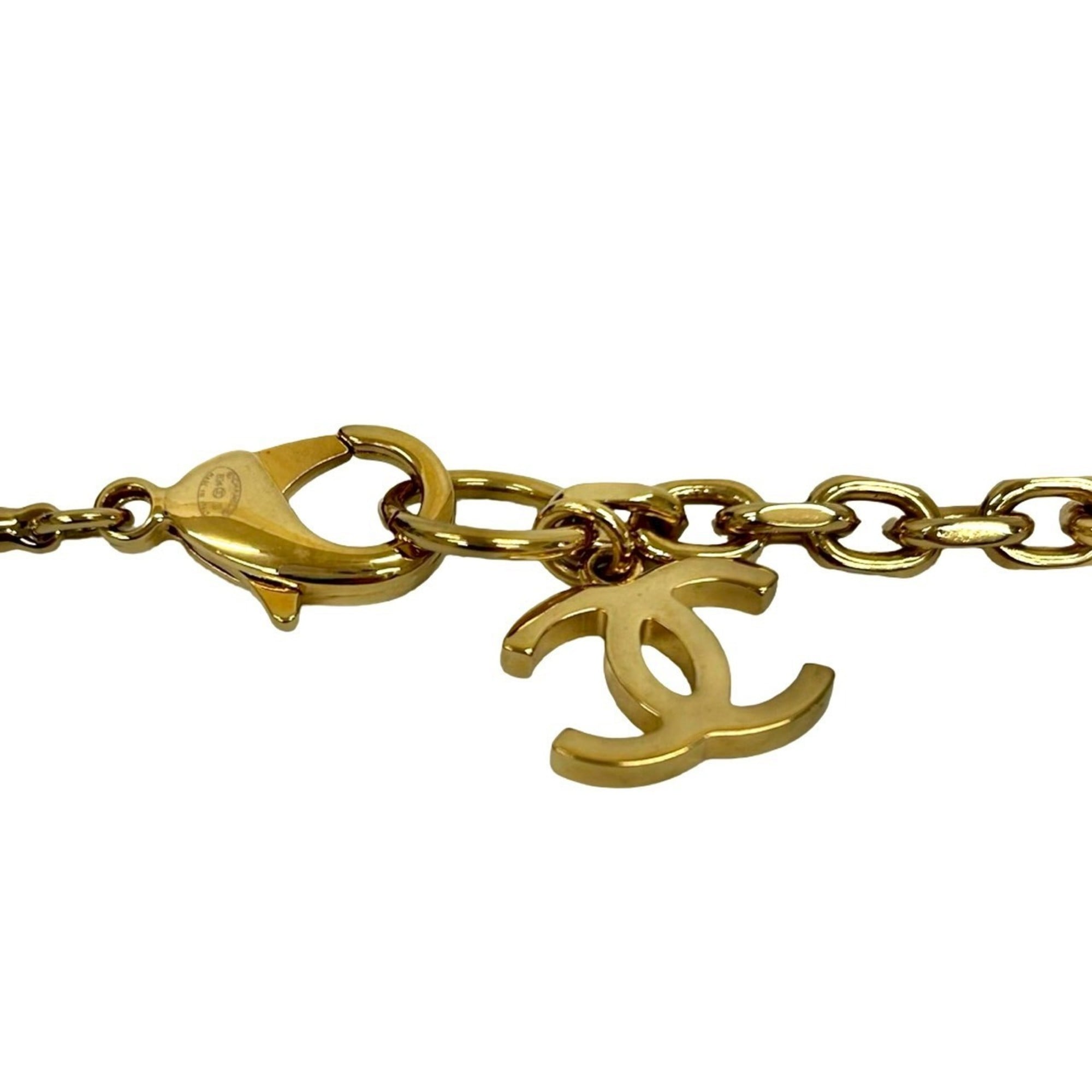 CC Logo Chain Pendant Necklace Metal