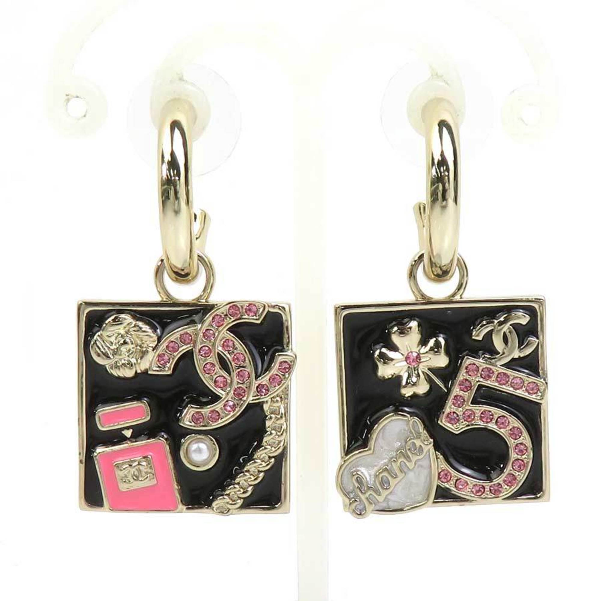 CC Logo Earrings Gold-Tone Metal