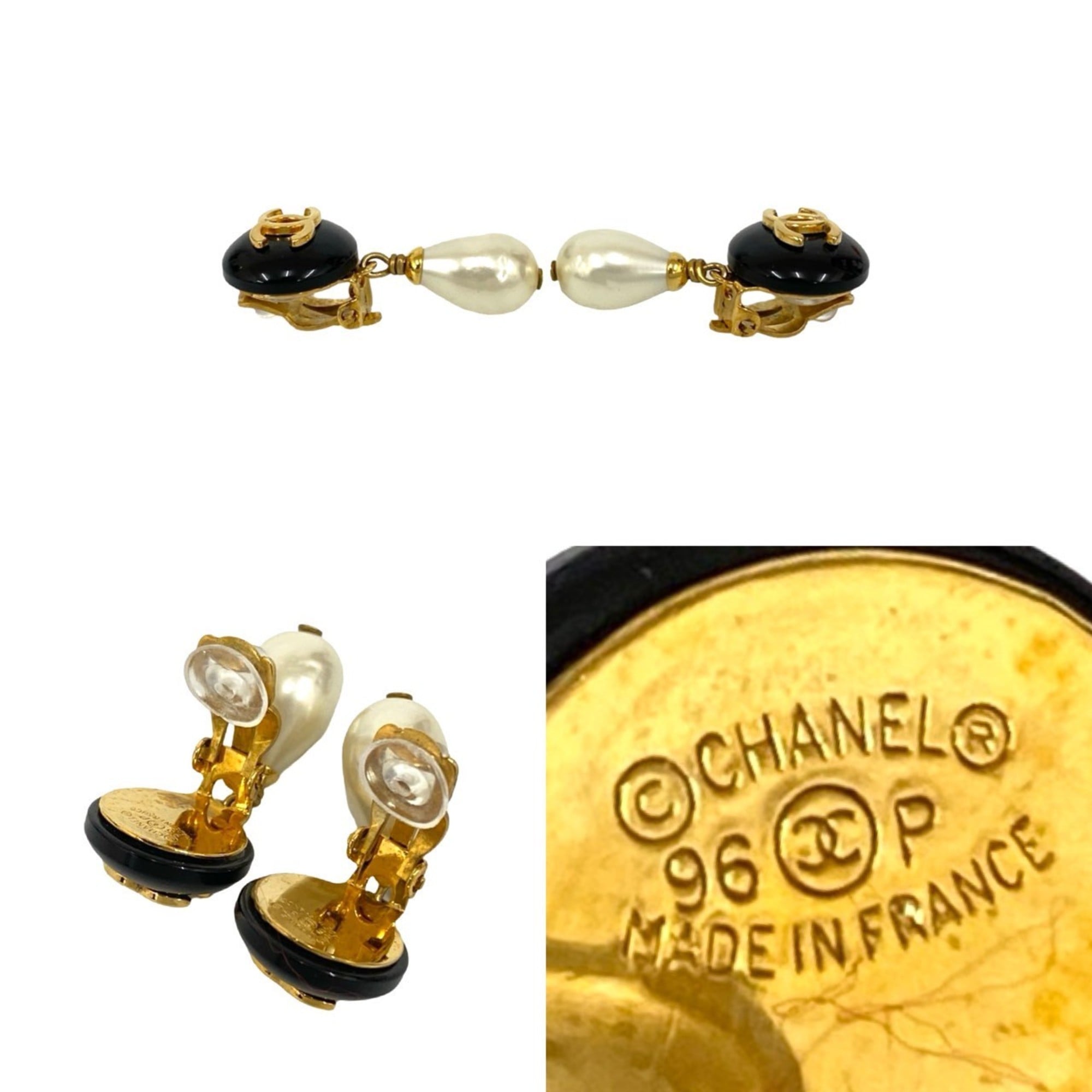 CC Logo Clip-On Earrings Metal