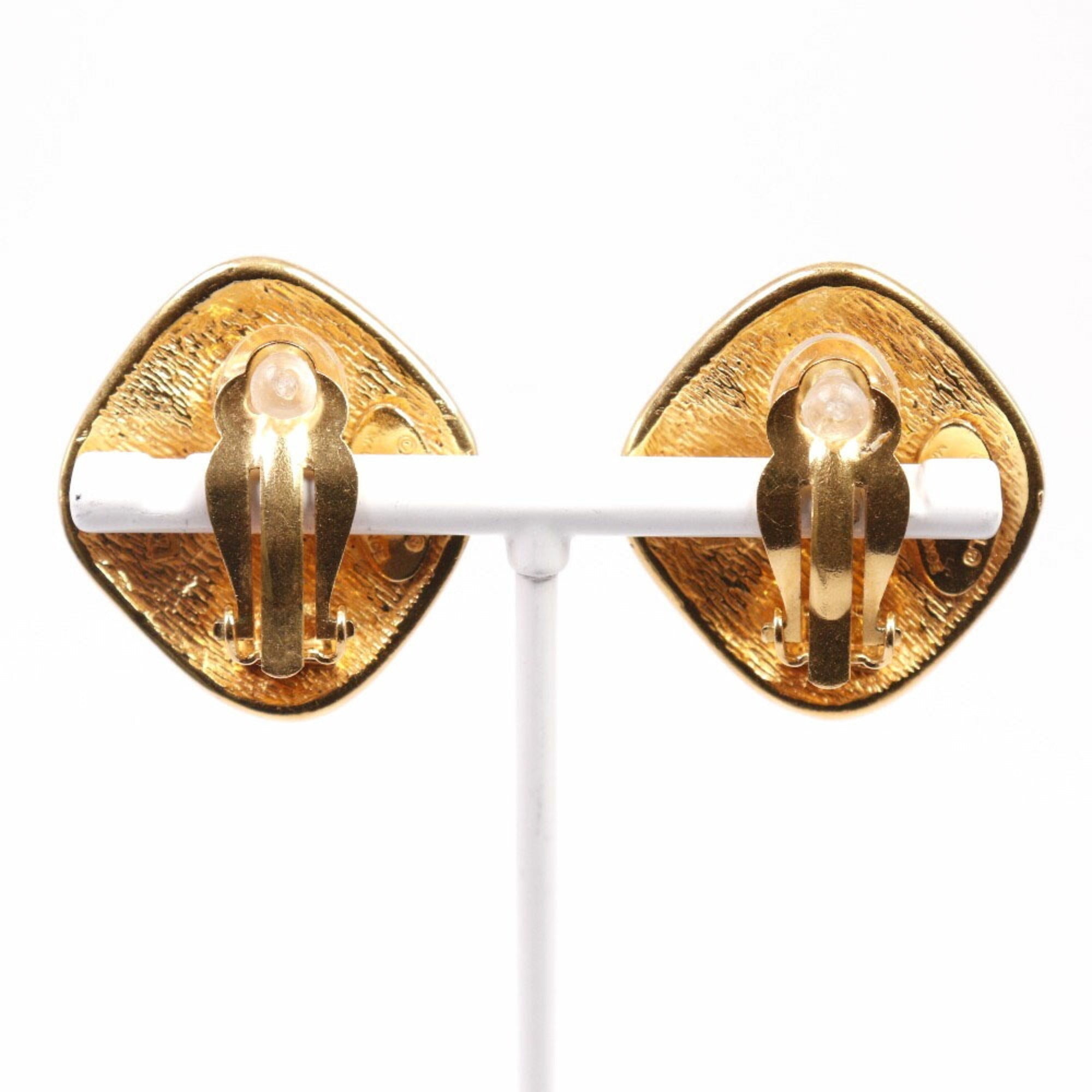 Vintage Earrings Gold-Tone Metal