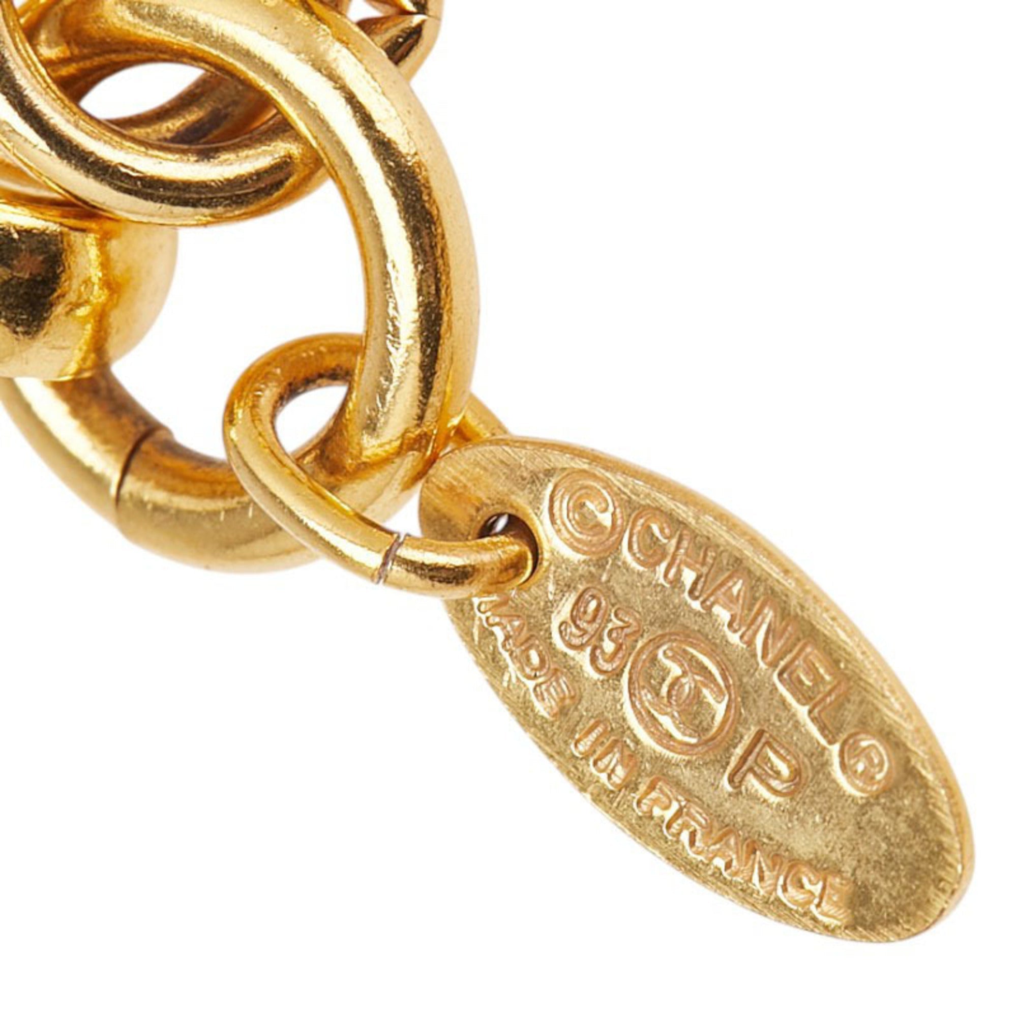 CC Logo Round Pendant Necklace Metal