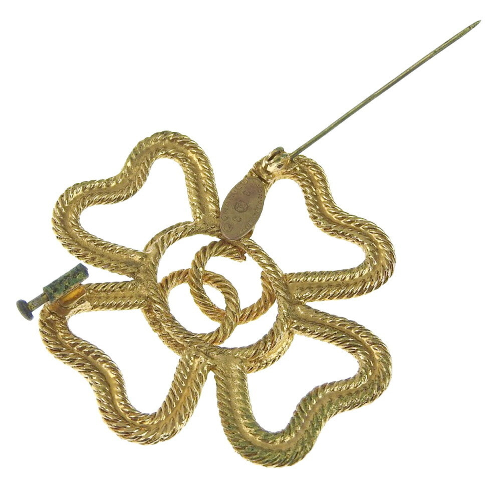 CC Logo Clover Brooch Metal