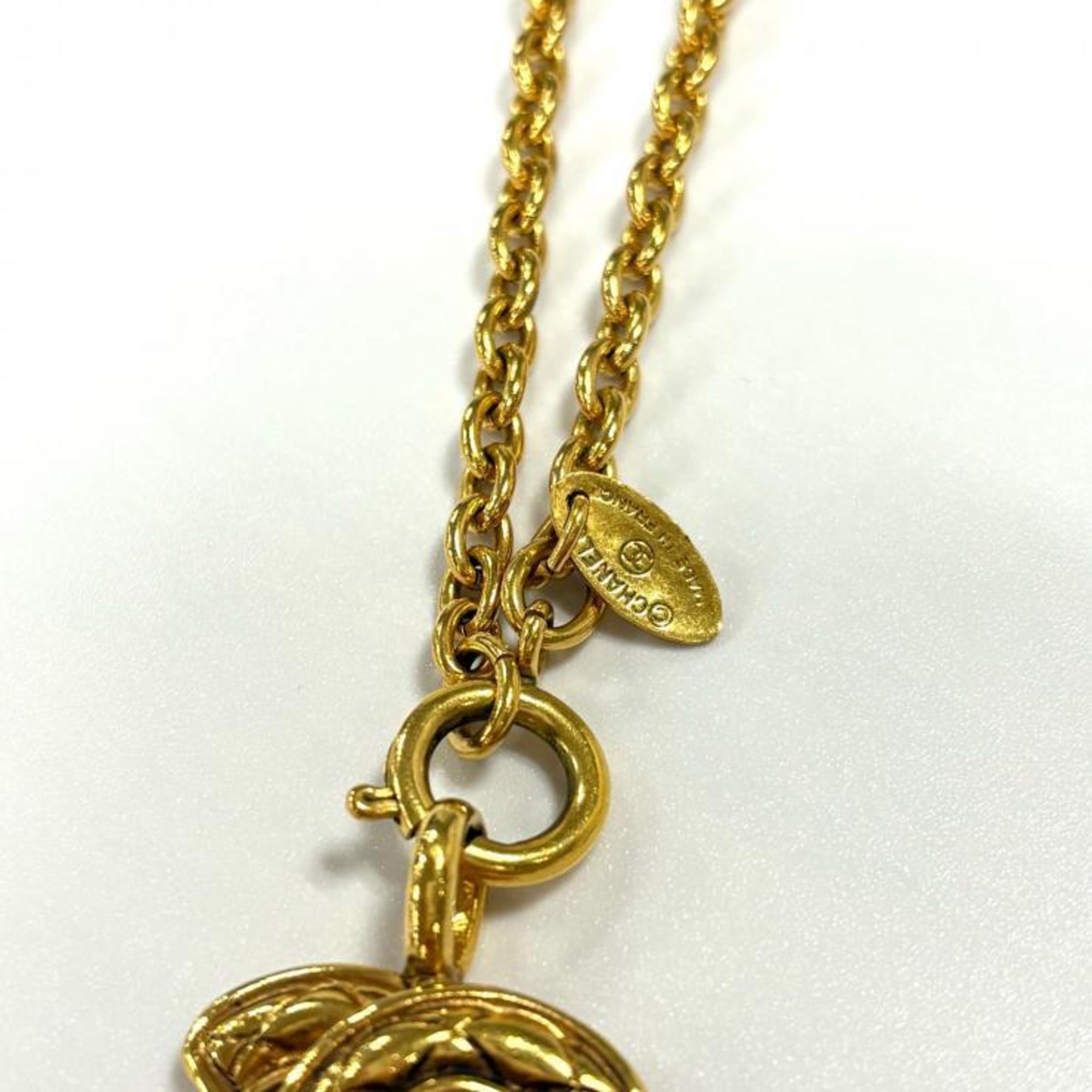 CC Logo Pendant Necklace Metal