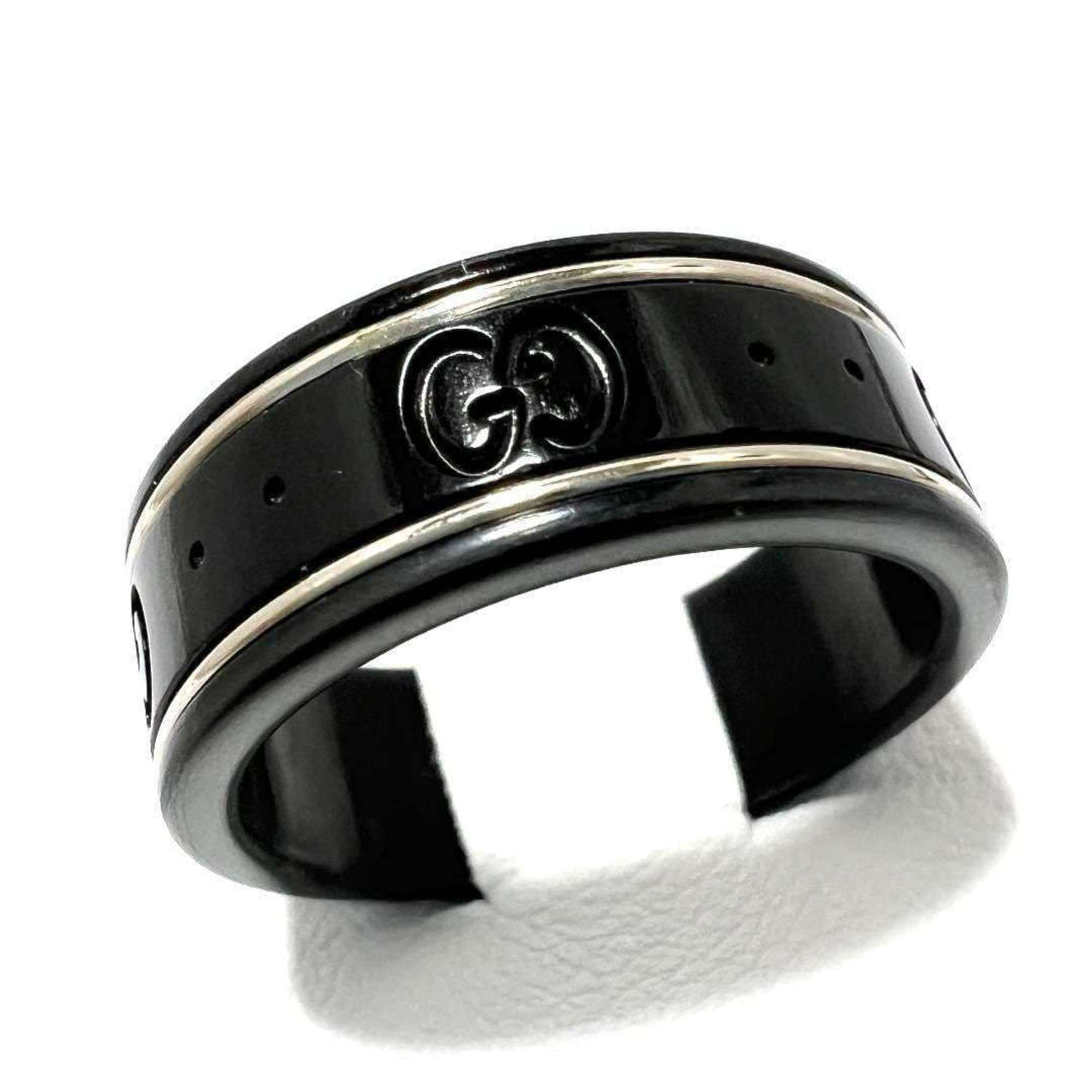 Band Ring Ceramic and 18K White Gold