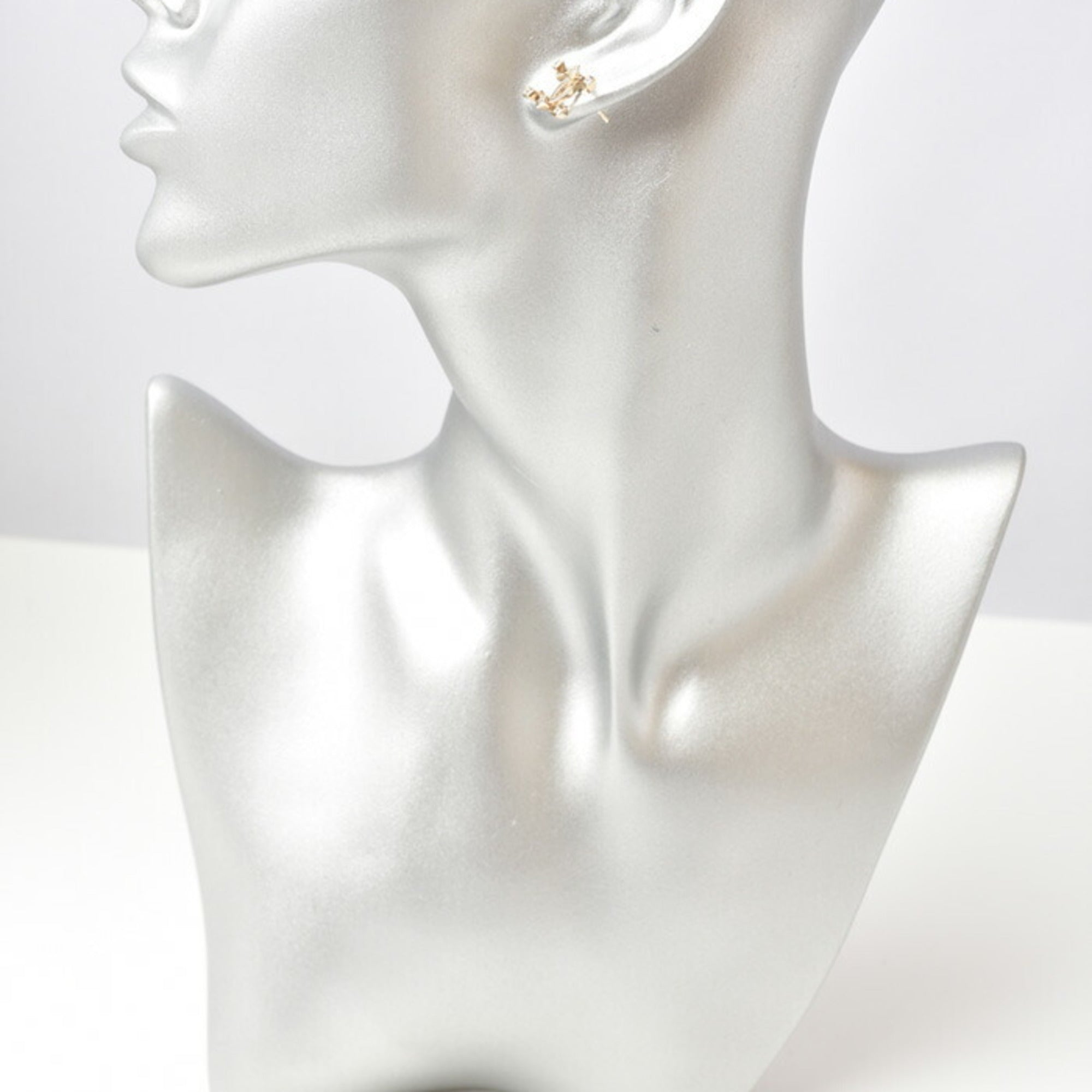 Earrings Rhinestone Gold-Tone Metal