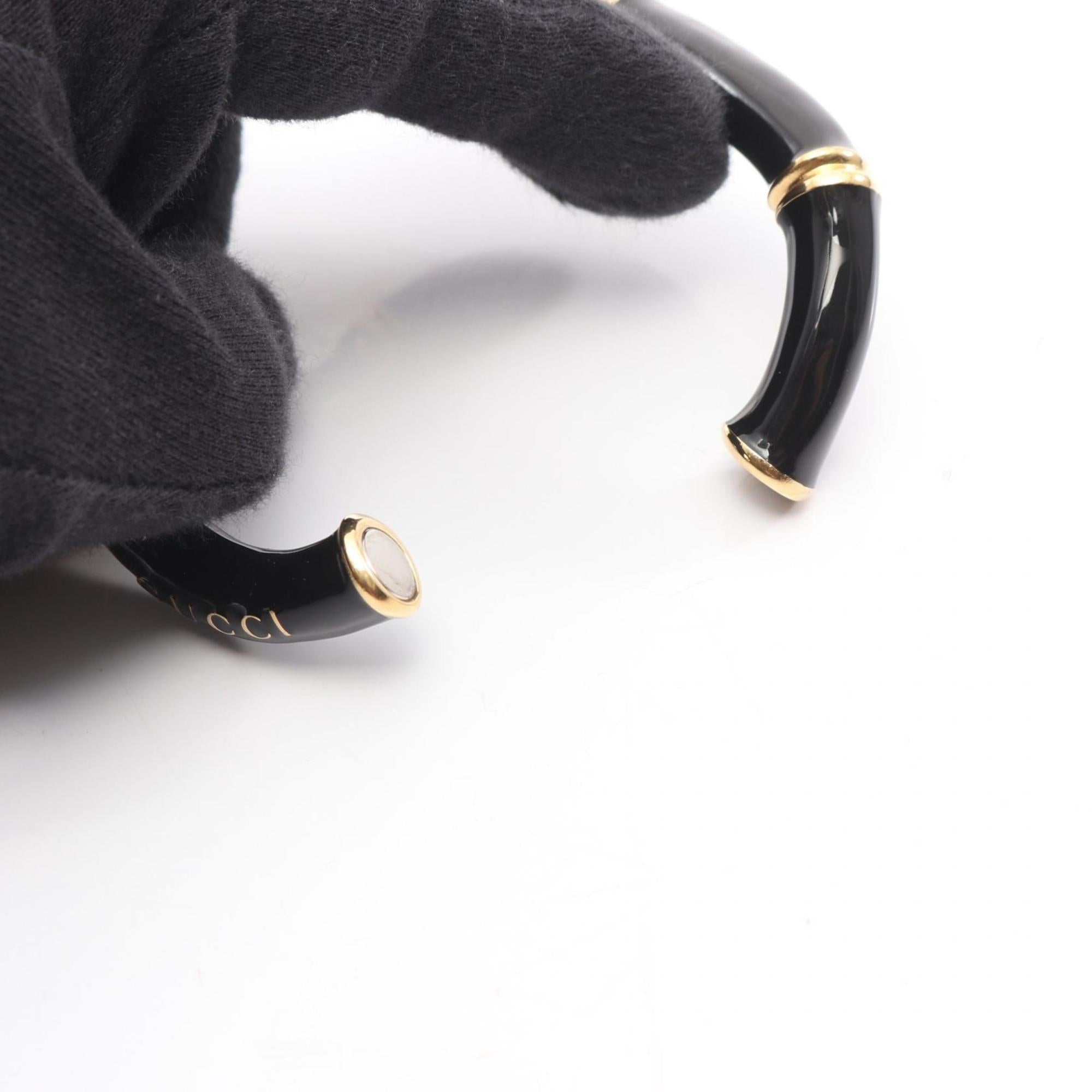 Bamboo Cuff Bangle Gold and Stainless Steel Bracelet