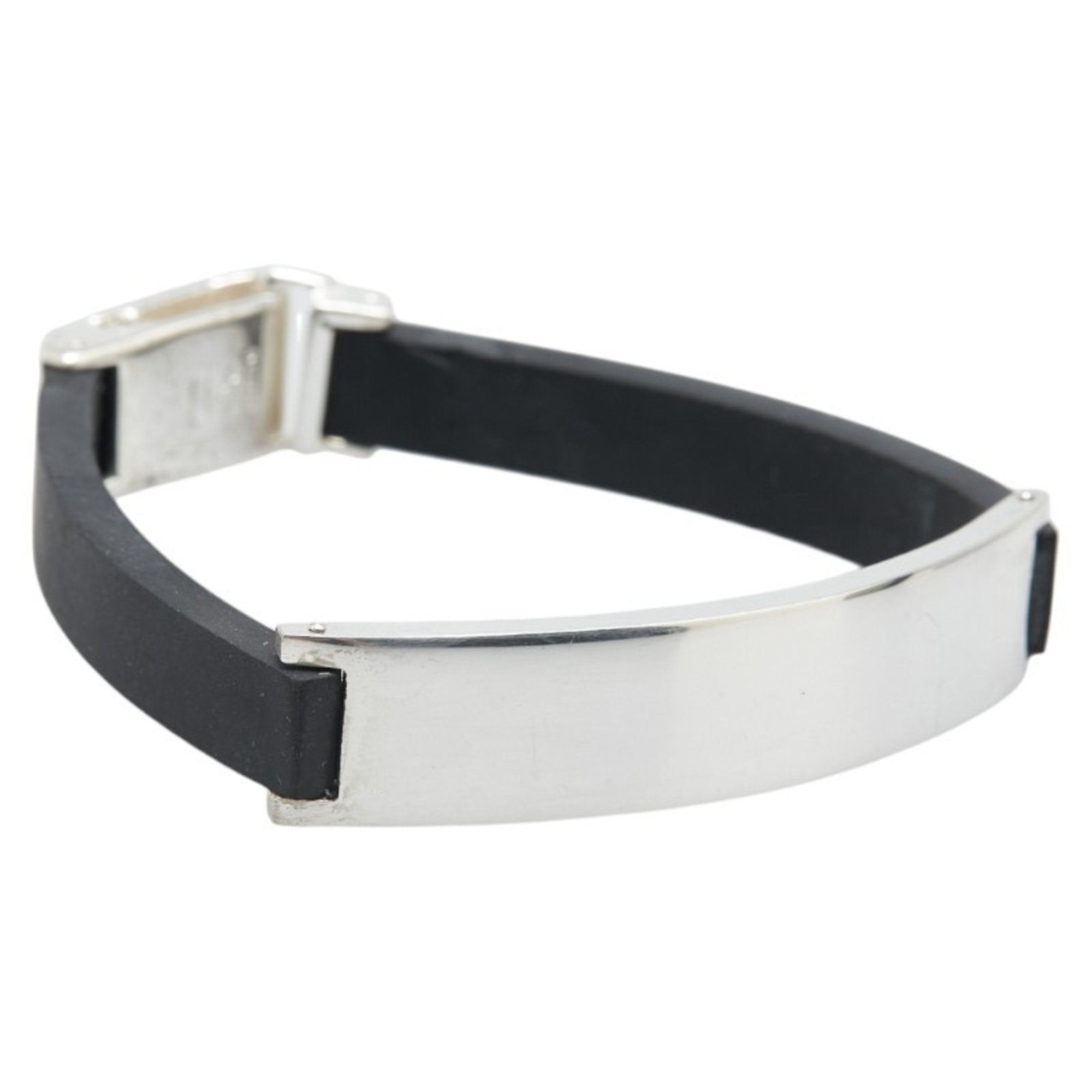 ID Bracelet Rubber and Sterling Silver