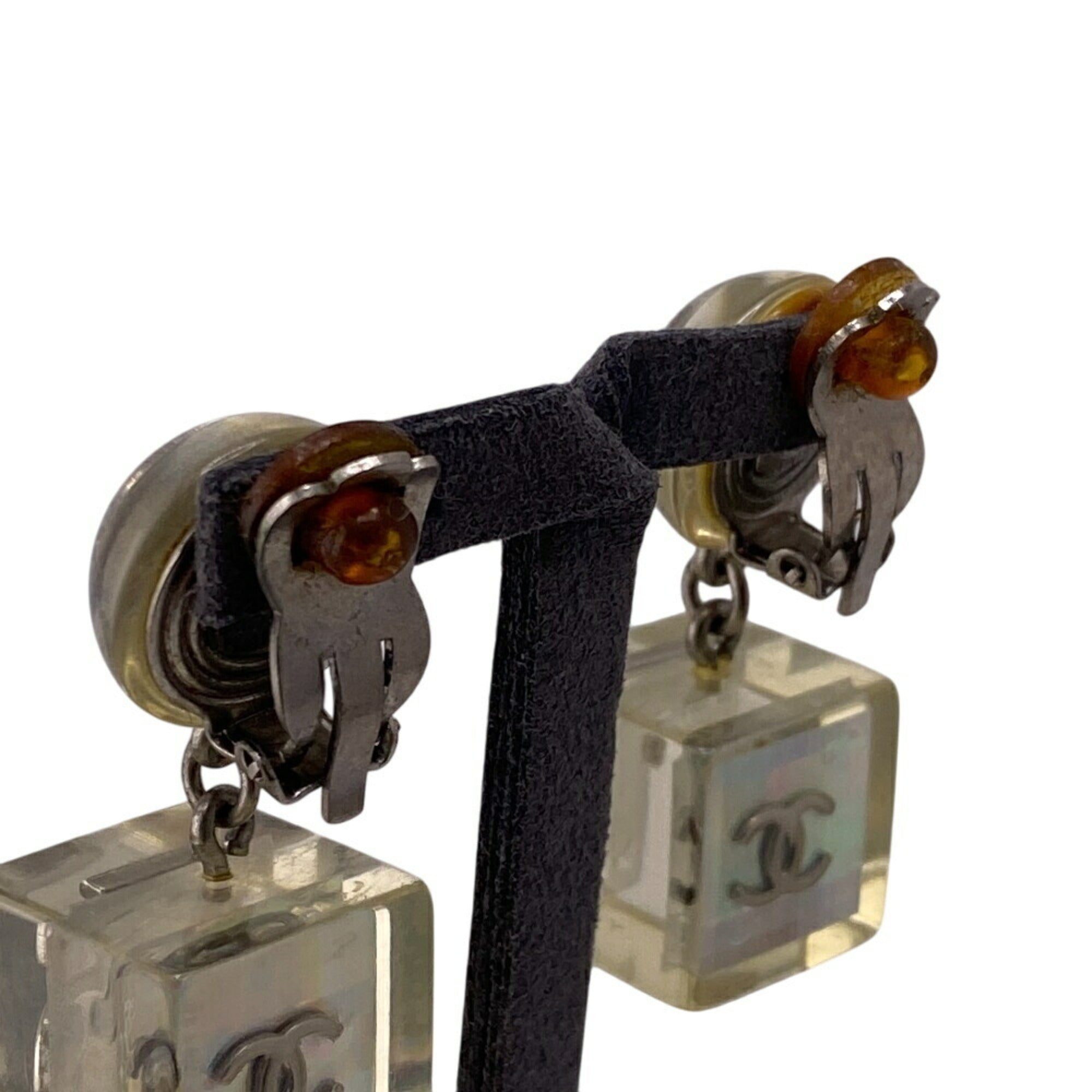 CC Logo Clip-On Earrings Sterling Silver